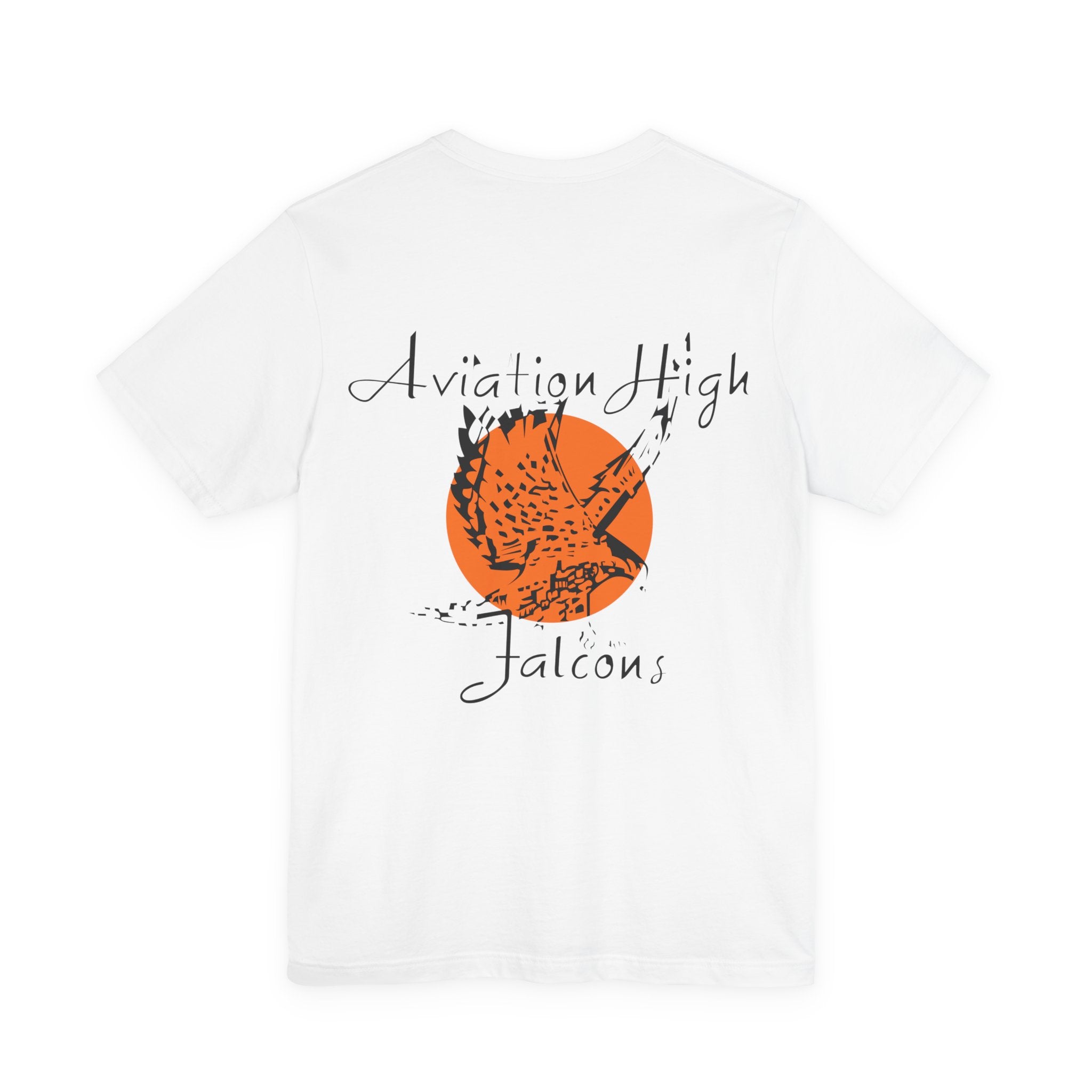 Aviation High School Signage Logo - Many Colors - Unisex Jersey Short Sleeve Tee