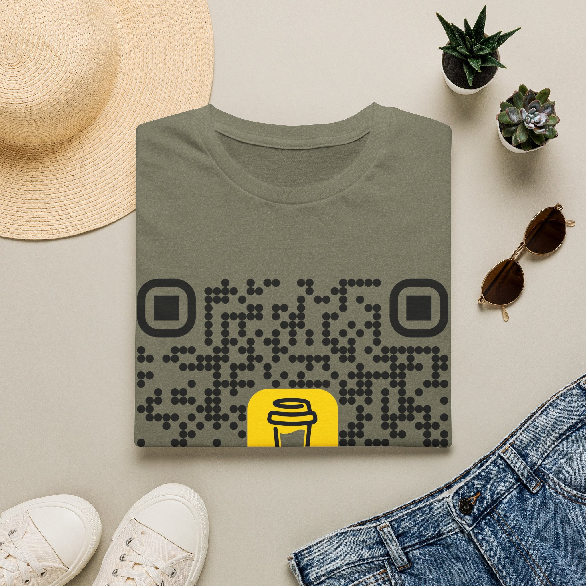 QR Code Coffee Tee — Scan-to-Order Coffee Shop T-Shirt