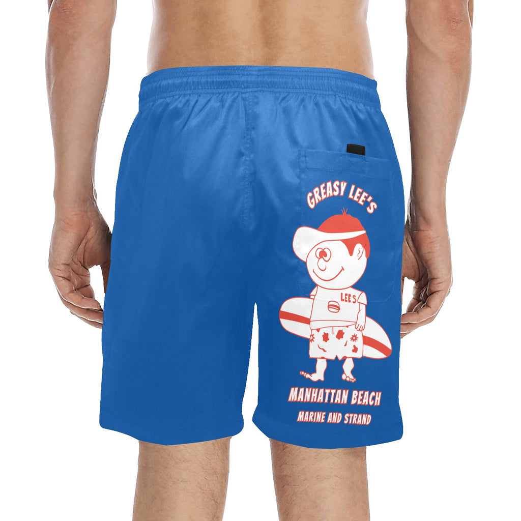 Greasy Lee's Marine and Strand Manhattan Beach IYKYK Men's Mid-Length Beach Shorts