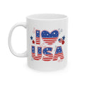 I LOVE THE USA Flag Stars America Mug | Patriotic Fourth of July Coffee Cup