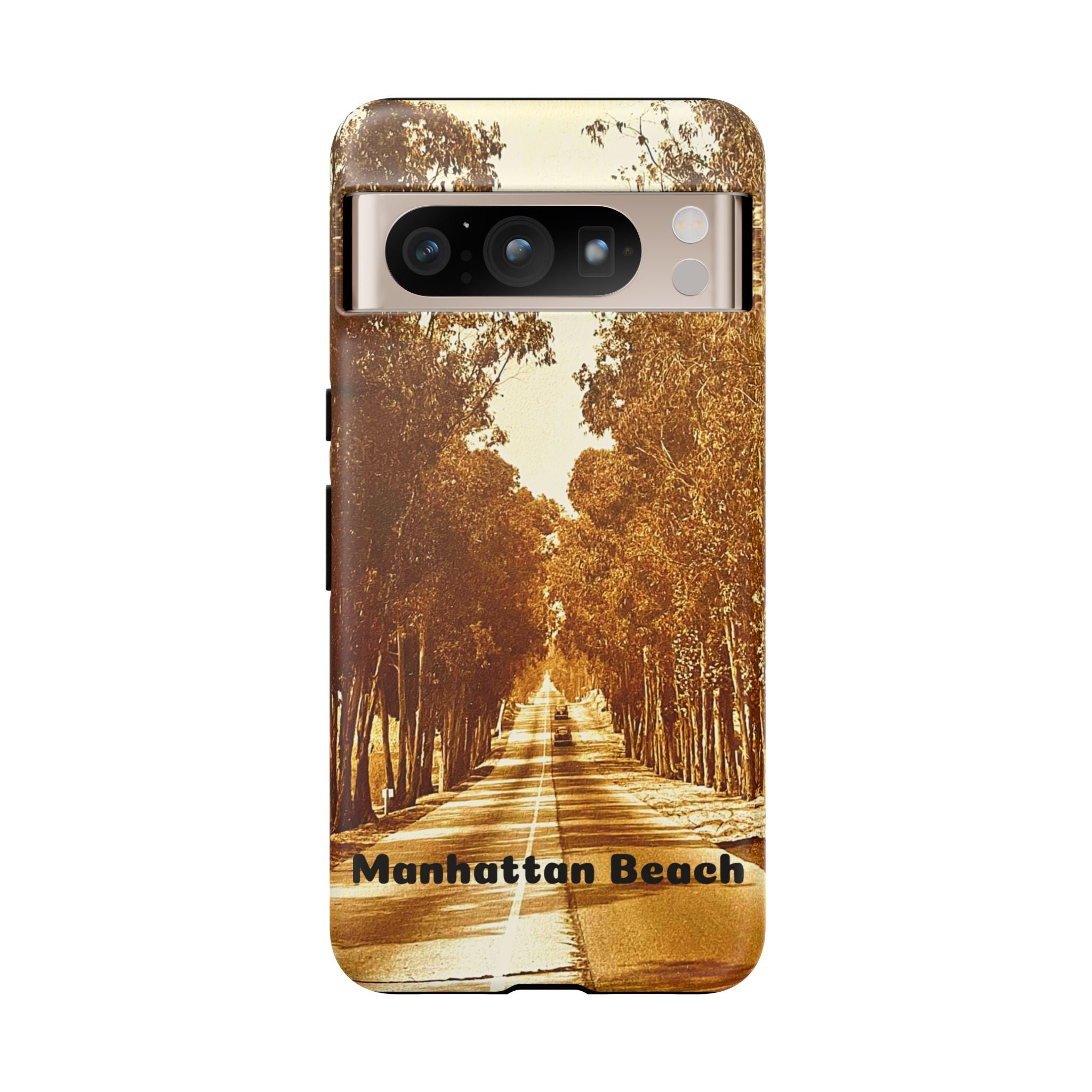 Phone Cases Manhattan Beach Rosecrans Ave Early 60's Tough Cases 90266 California, iPhone Samsung Google Pixel Protective Cover, Vintage