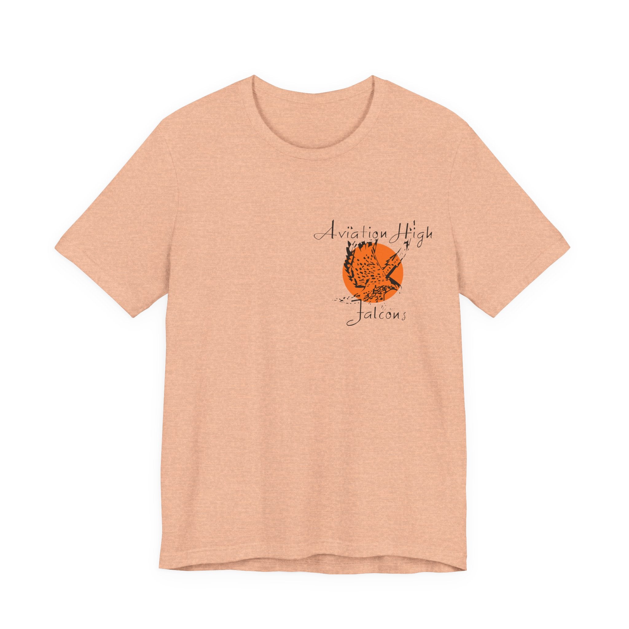 Aviation High School Signage Logo - Many Colors - Unisex Jersey Short Sleeve Tee