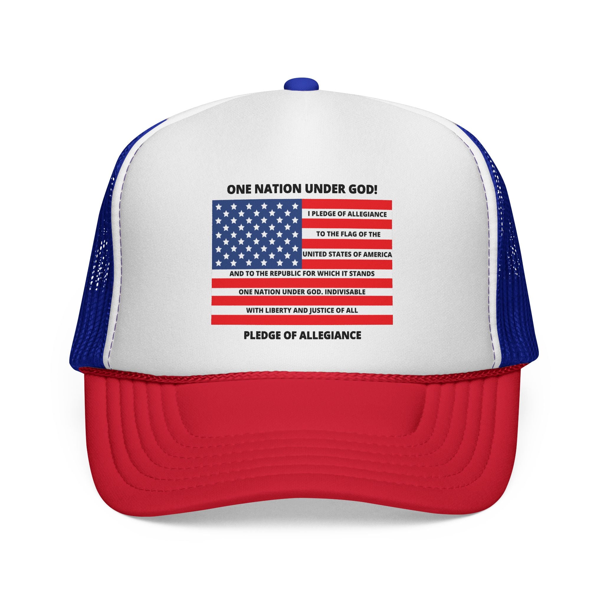 Pledge of Allegiance Trucker Cap — "One Nation Under GOD" Patriotic Hat