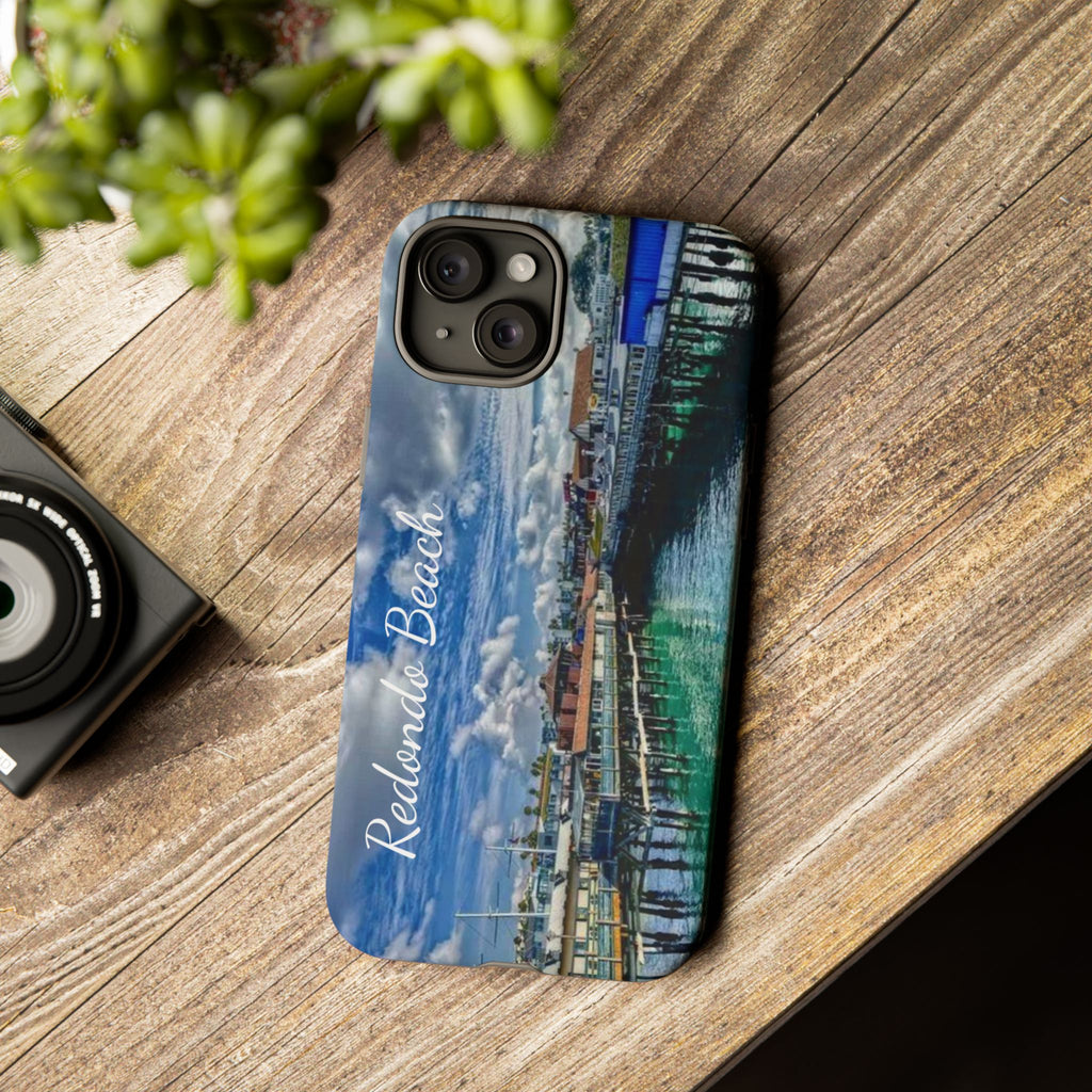 Phone Cases, Redondo Beach California King Harbor Design, Protective Covers, iPhone Accessories, Samsung Accessories, Gift for Travelers