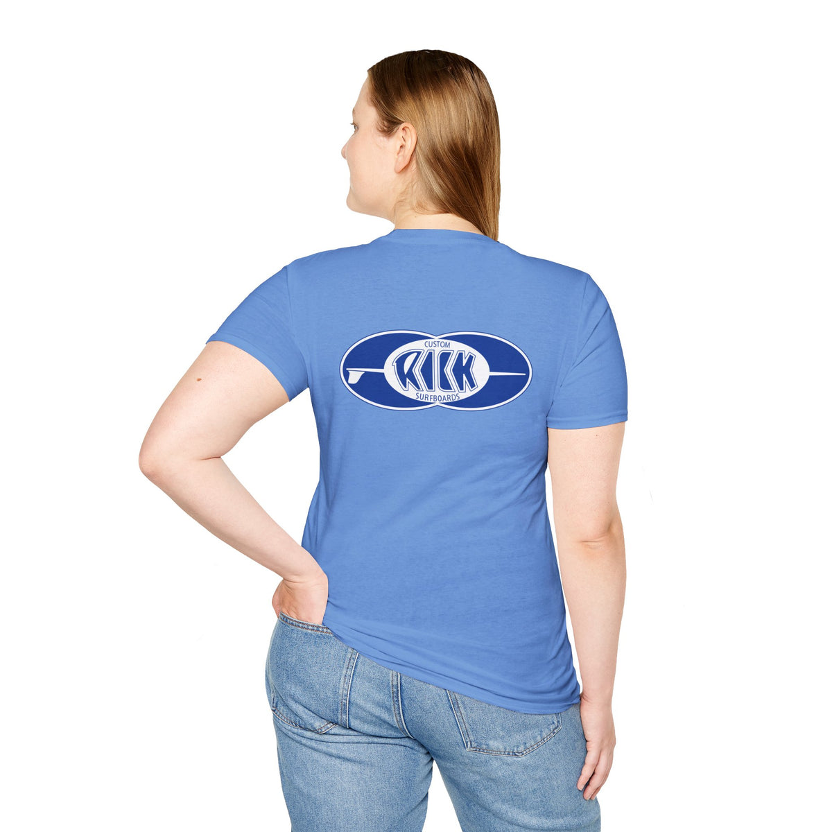 Rick Surfboards Unisex Softstyle T-Shirt Old School Hermosa Beach