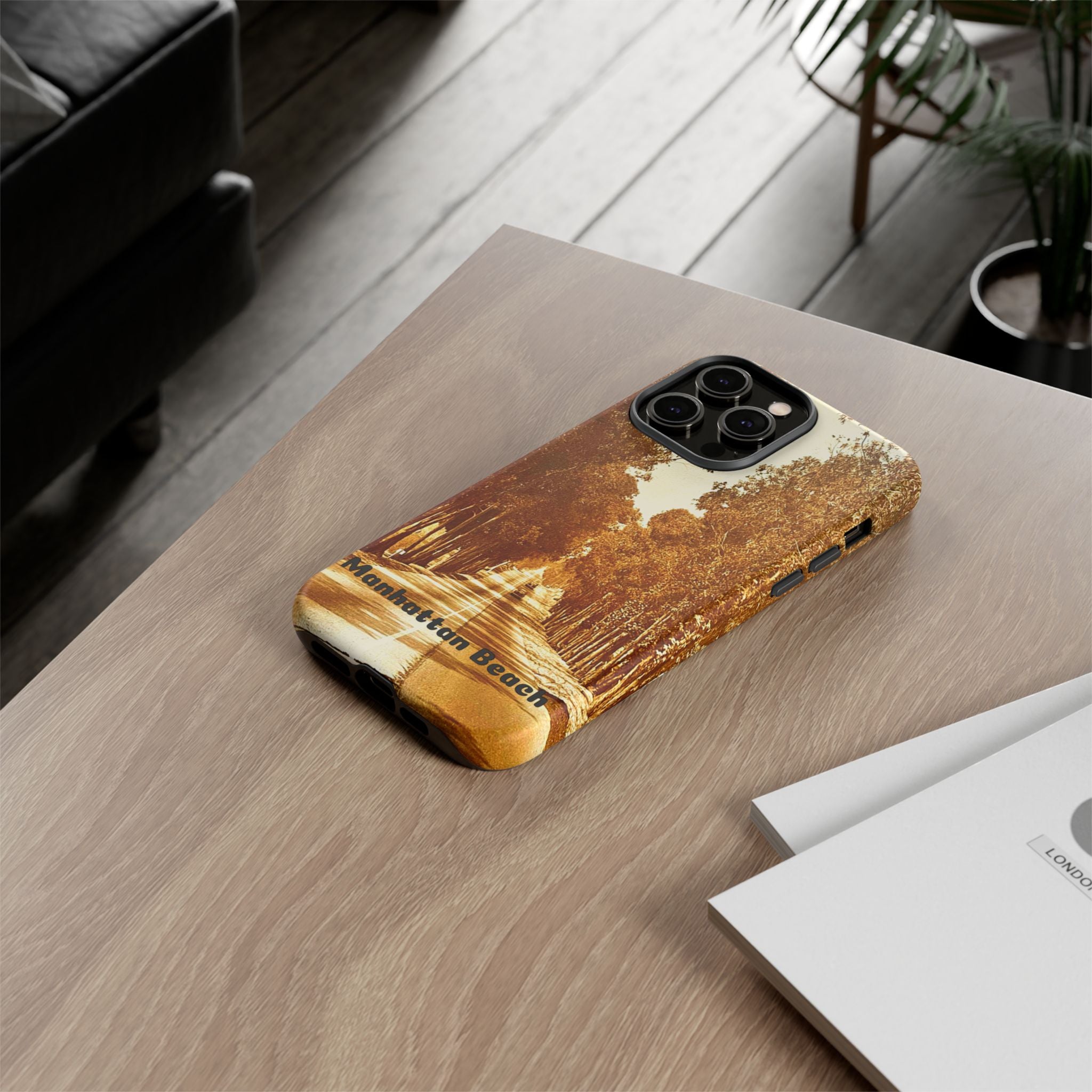 Phone Cases Manhattan Beach Rosecrans Ave Early 60's Tough Cases 90266 California, iPhone Samsung Google Pixel Protective Cover, Vintage