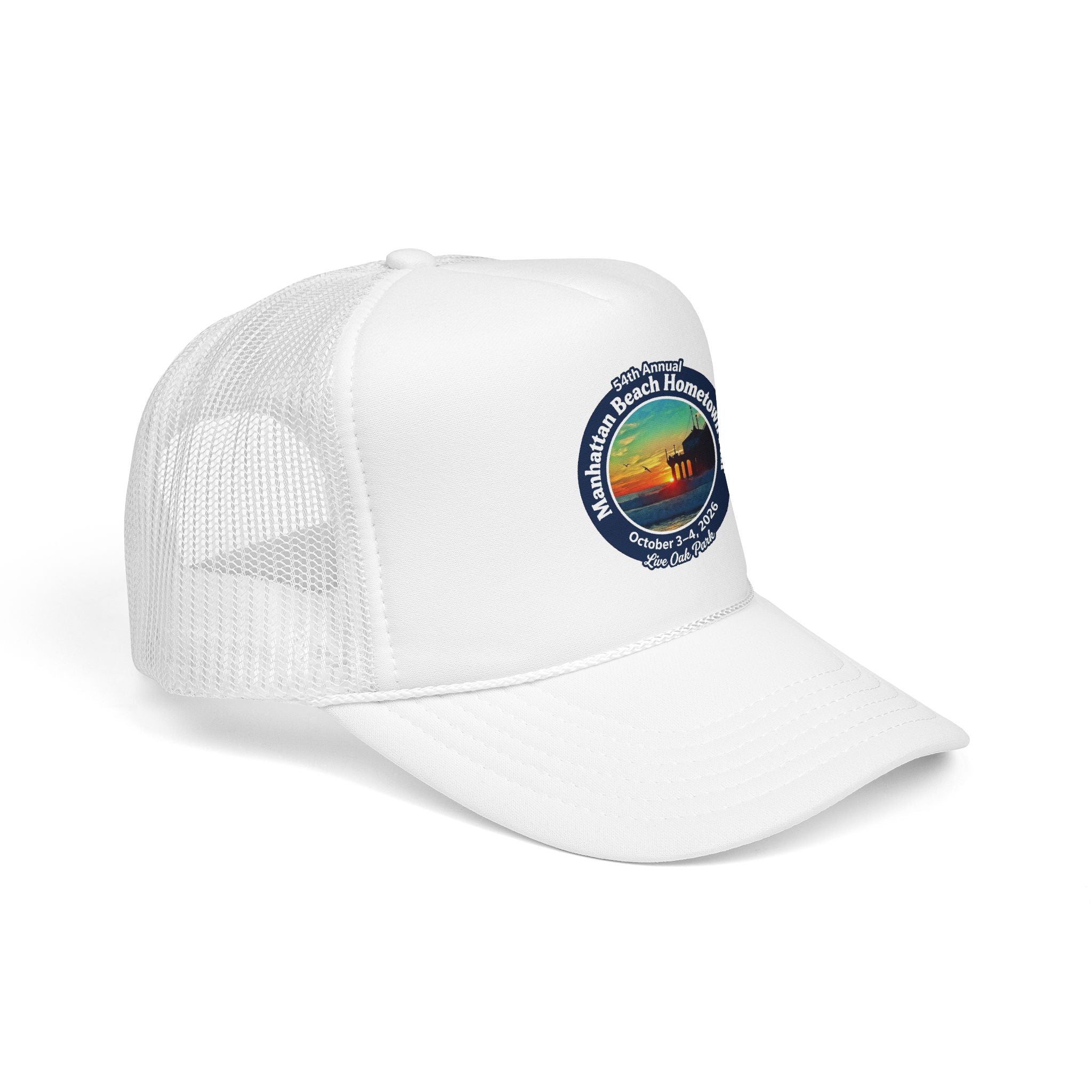 Trucker Hat — Manhattan Beach Hometown Fair Sunset Logo