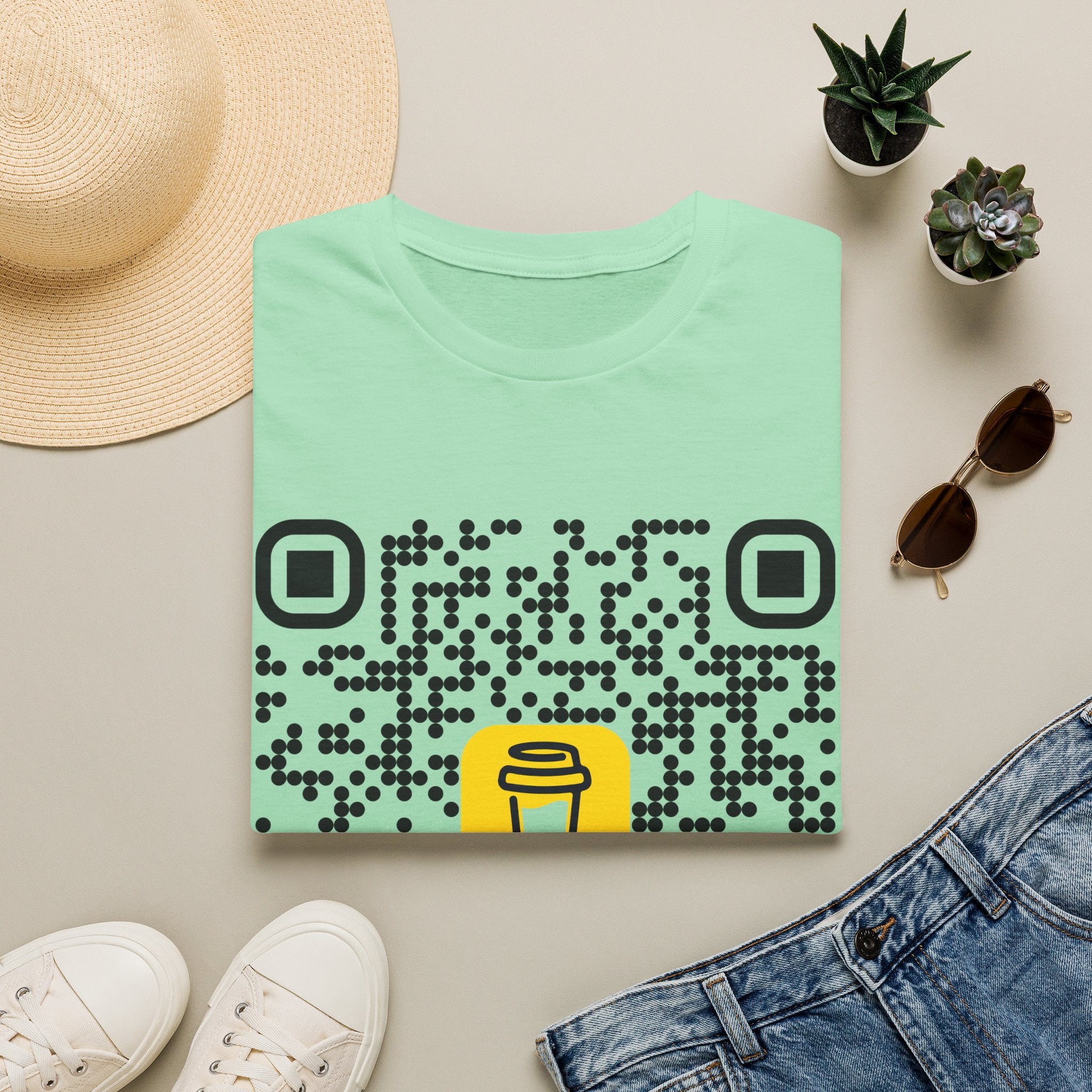 QR Code Coffee Tee — Scan-to-Order Coffee Shop T-Shirt