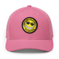 Embroidered Smiley Patch Trucker Hat — 'Smile, It's Awesome' Snapback