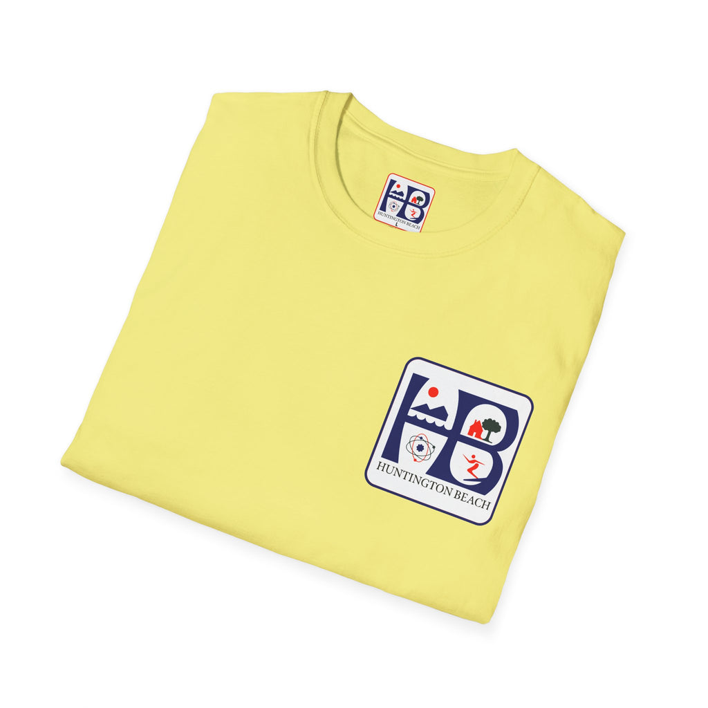 Huntington Beach Retro Logo T-Shirt — HB Surf & Sunset Tee (printed 3 side)