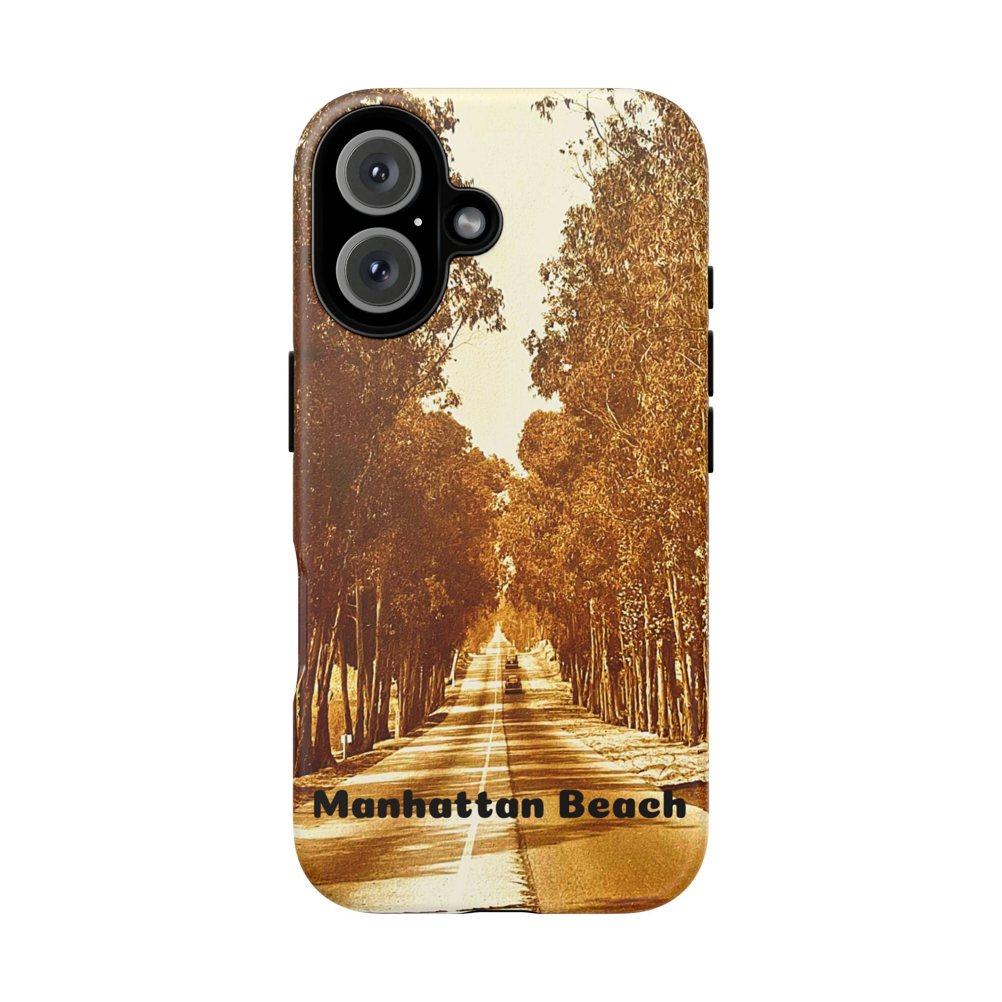 Phone Cases Manhattan Beach Rosecrans Ave Early 60's Tough Cases 90266 California, iPhone Samsung Google Pixel Protective Cover, Vintage