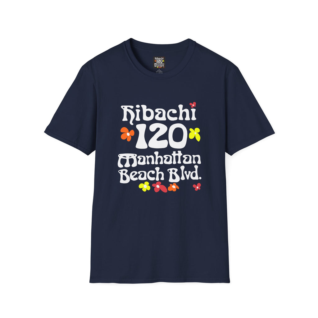 Hibachi 120 Manhattan Beach Blvd Restaurant #OldSchool T-Shirt — Retro Floral Surf Tee "Gone But Not Forgotten"