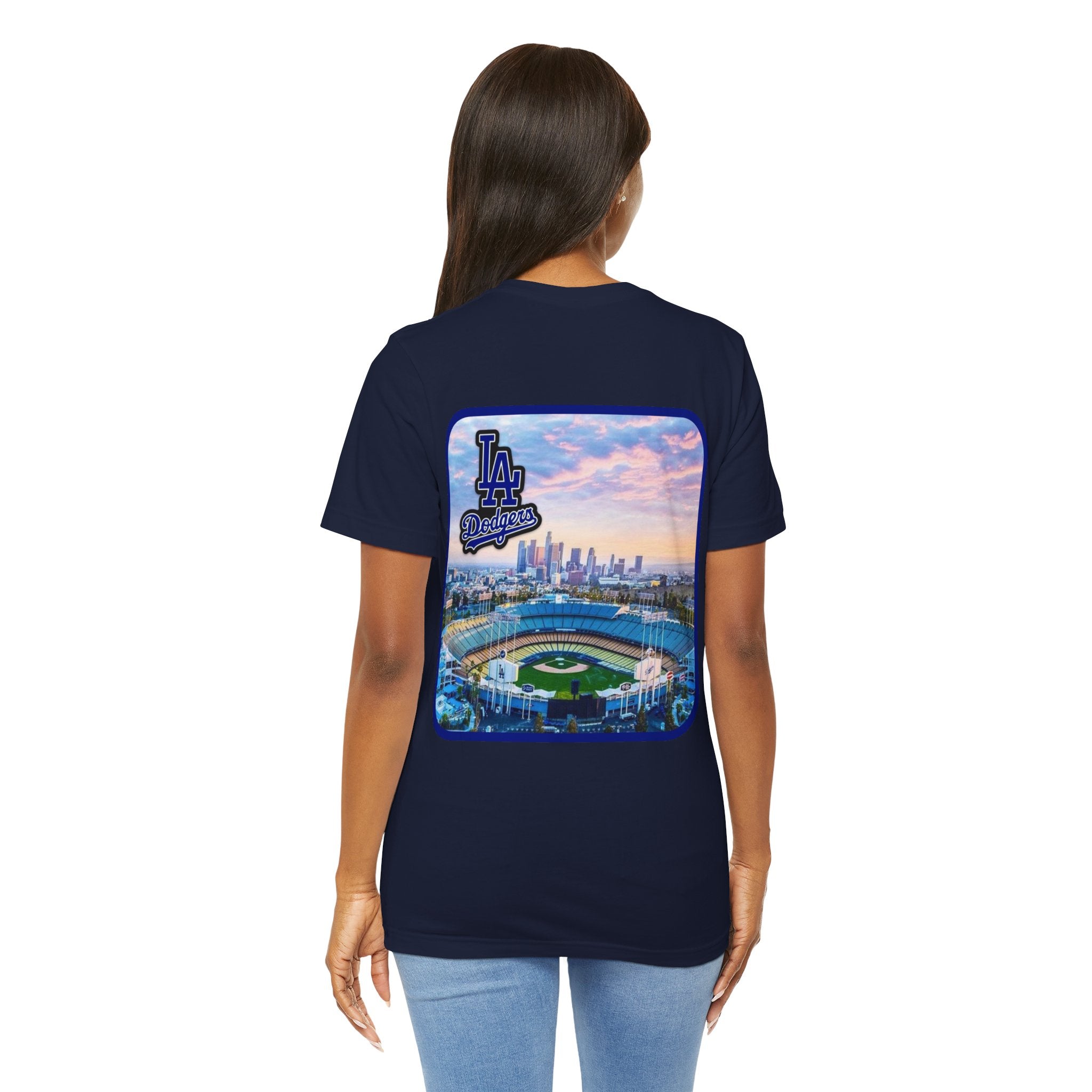 Los Angeles (Front and Back Printing) Mens Womans Jersey Short Sleeve Tee