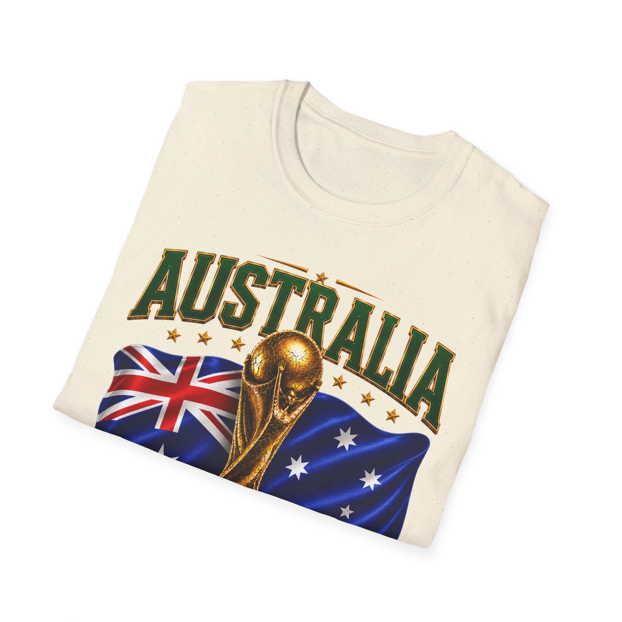 Australia 2026 Soccer World Cup T-Shirt — Aussie Flag & Trophy Design
