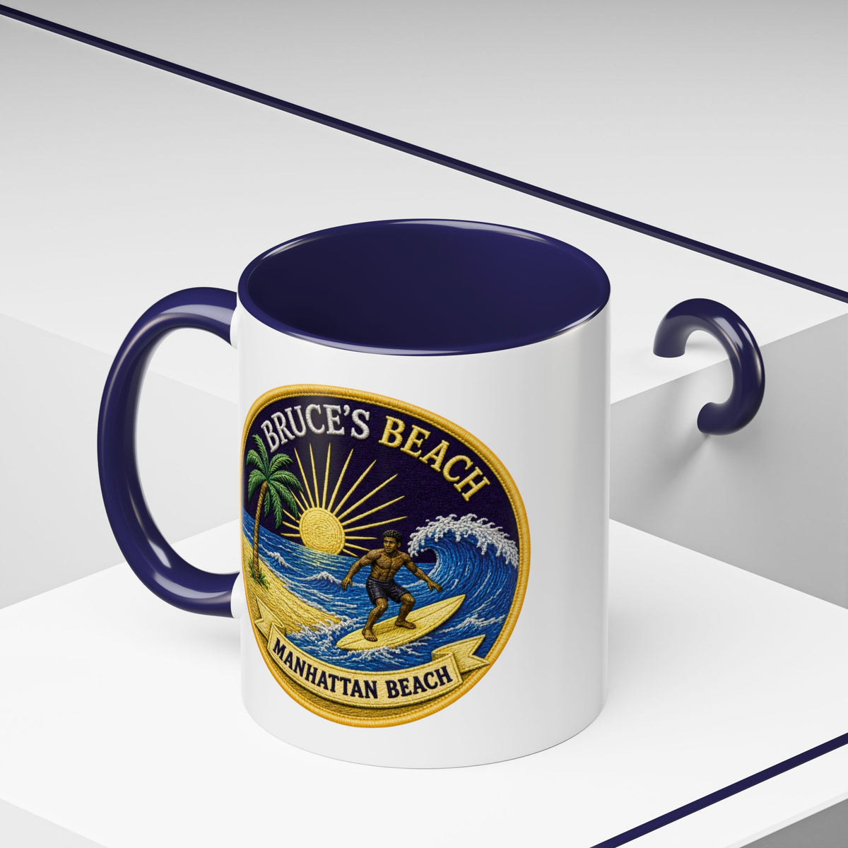 Manhattan Beach Surf Mug — Bruce’s Beach Coffee Cup (11/15oz Accent)