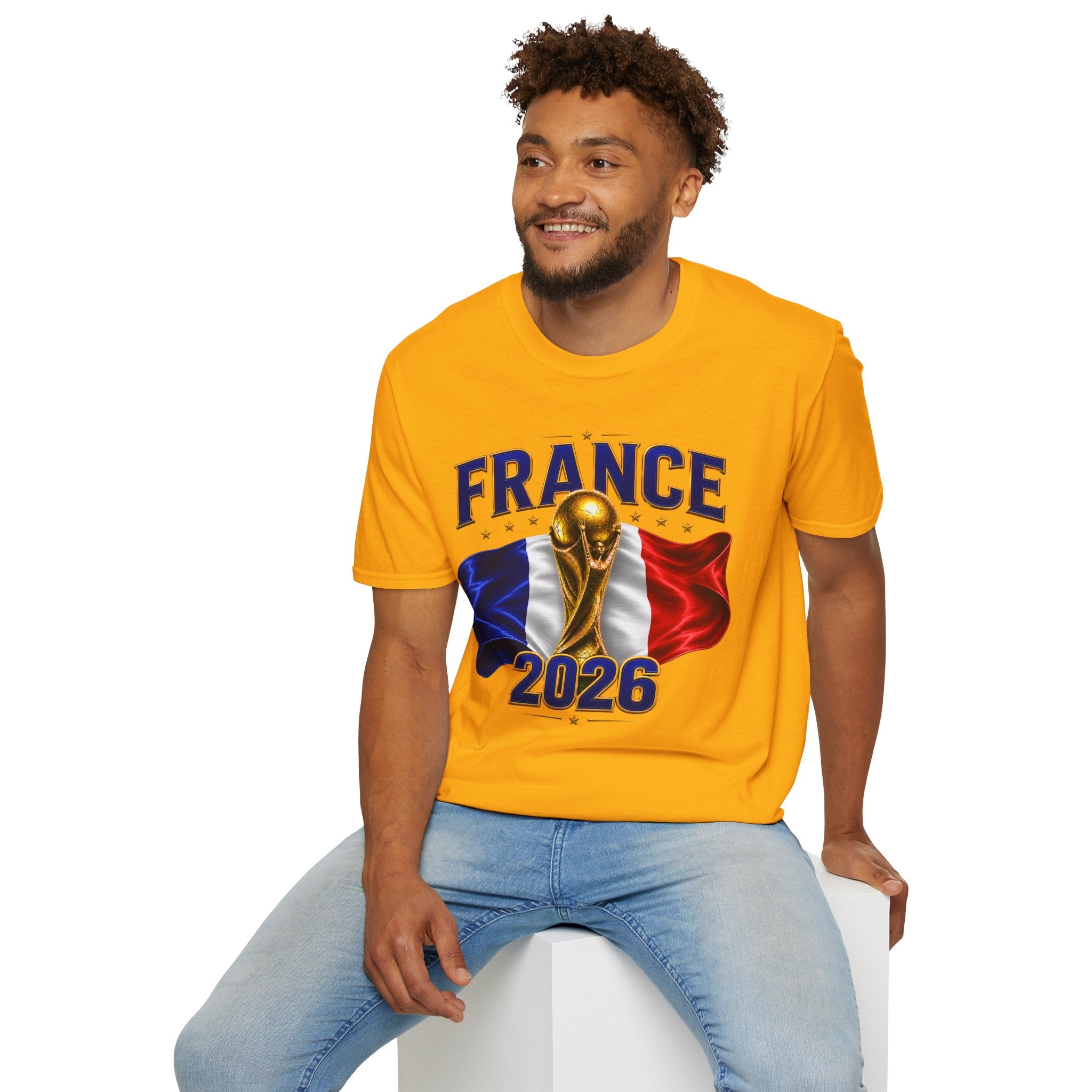 France World Cup 2026 T-Shirt — French Flag & Trophy Soccer Tee