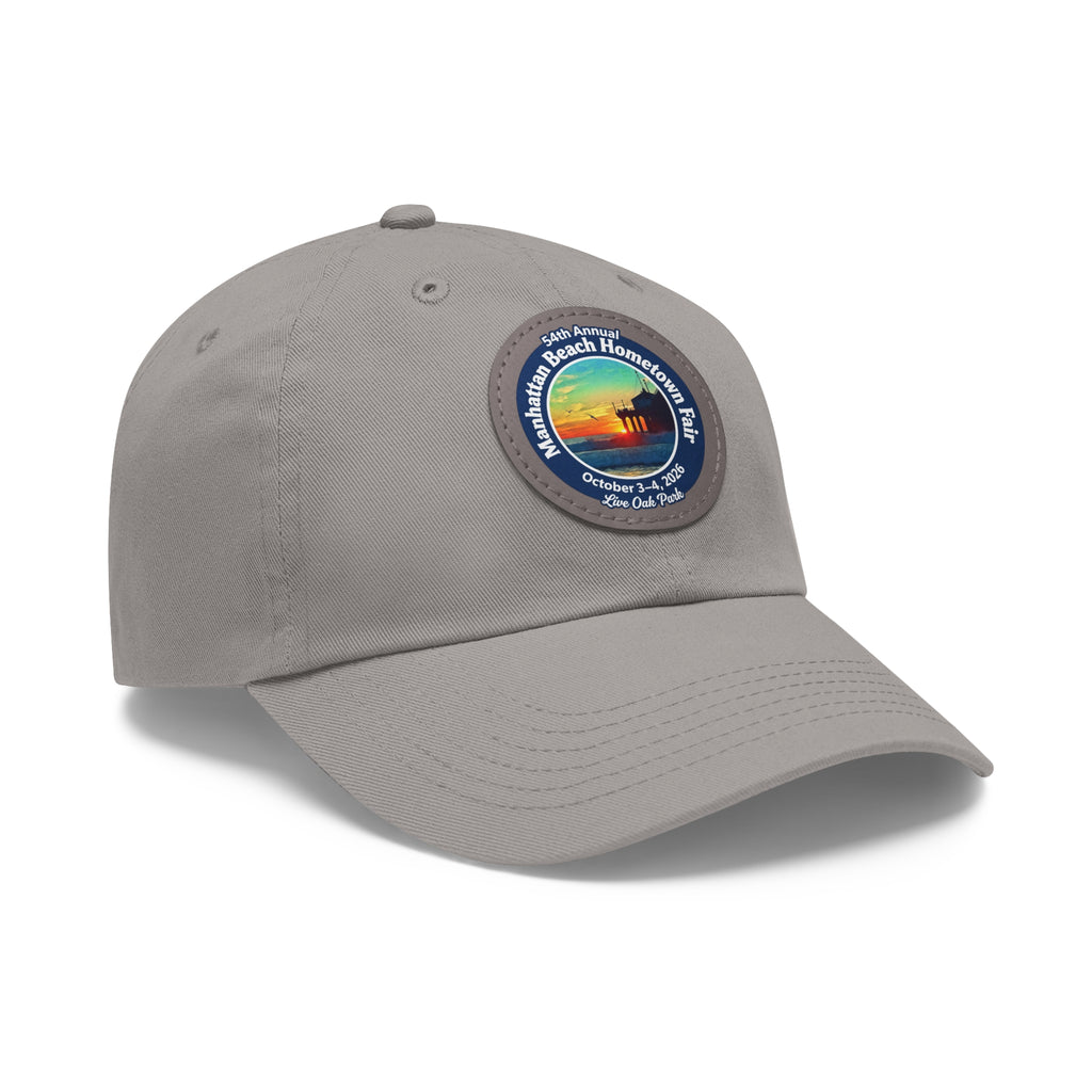 Manhattan Beach Hometown Fair 2026  Beach  Live Oak Park Annual Festival Round Leather Patch Hat