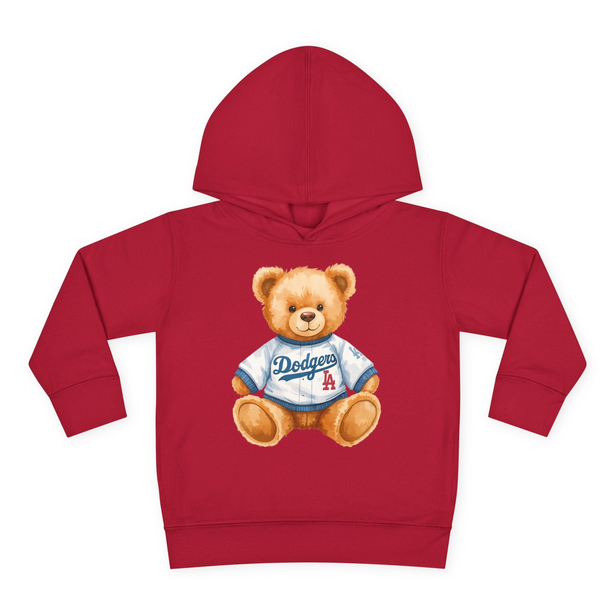 Teddy Bear in Jersey Hoodie | Toddler Pullover Fleece