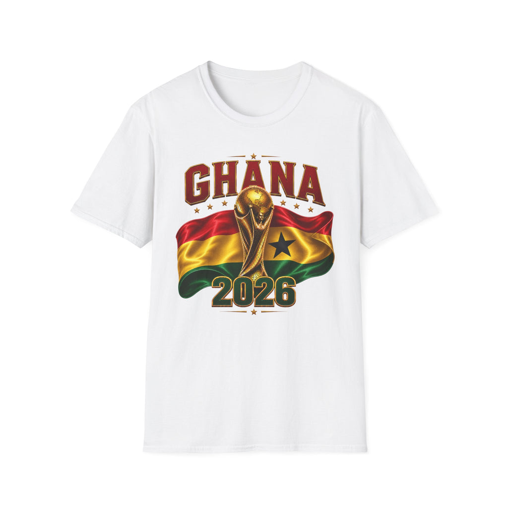 Ghana 2026 World Cup T-Shirt — Flag & Trophy Football Fan Tee
