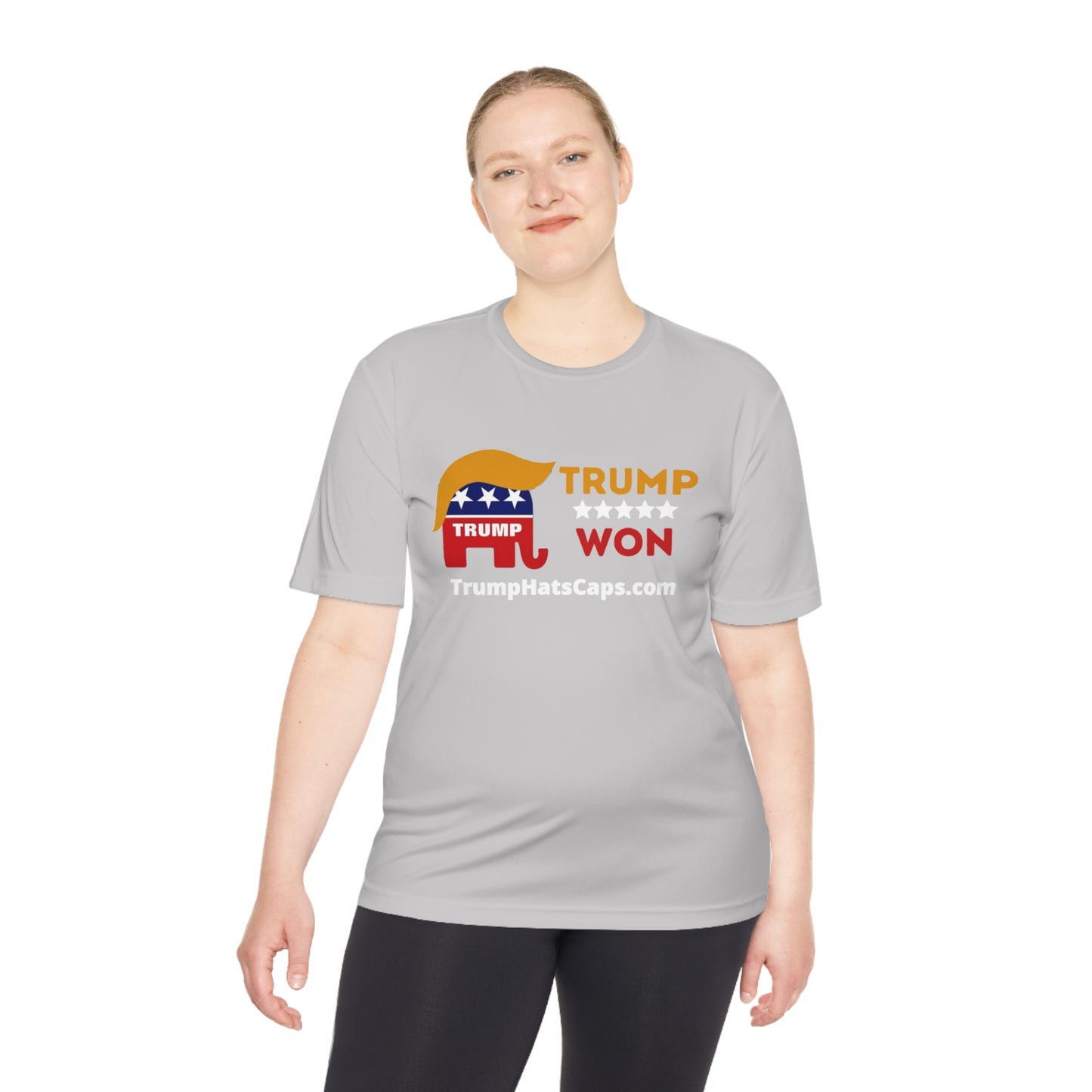 Trump Won TrumpHatsCaps.com Unisex Moisture Wicking Tee