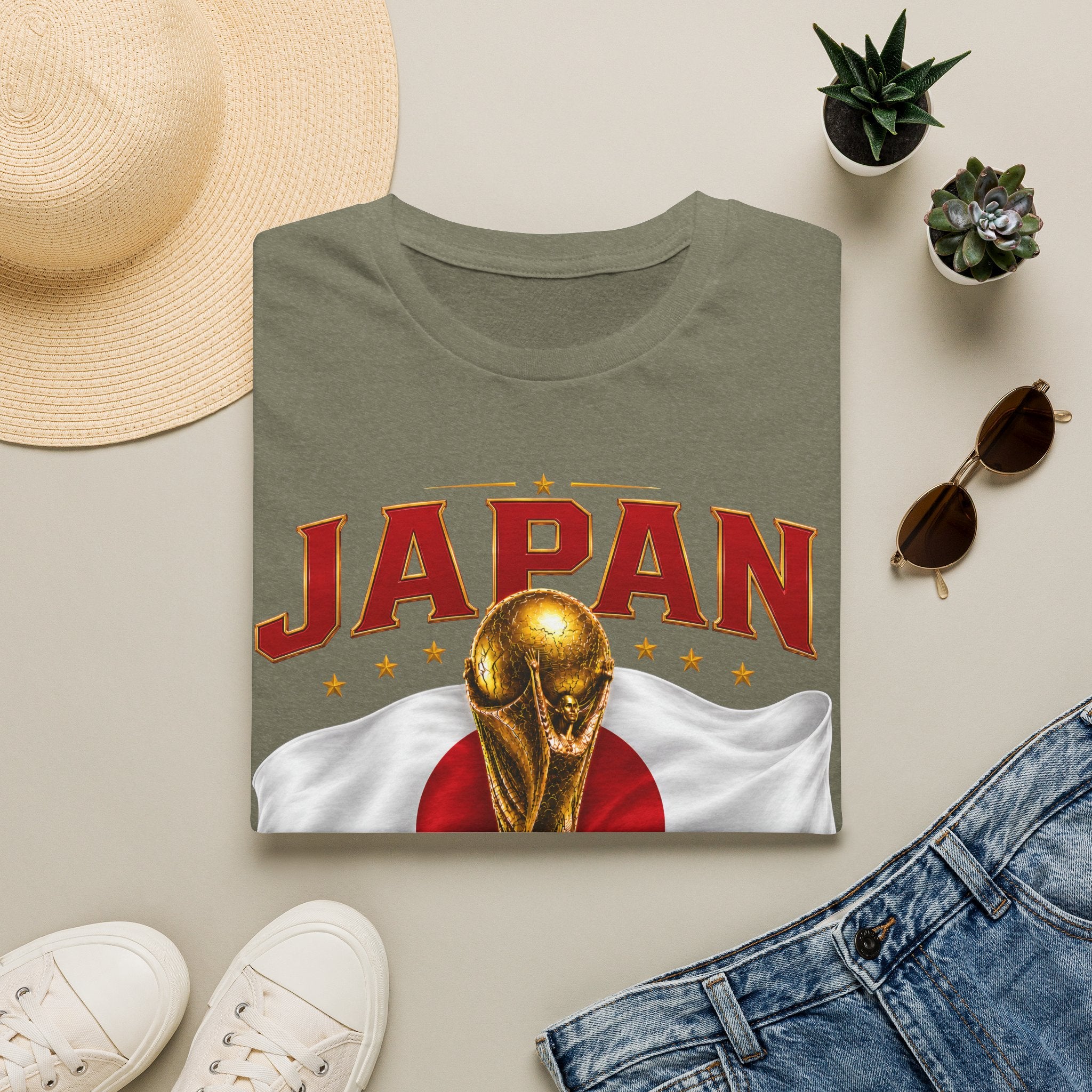 Japan 2026 World Cup T-Shirt — Golden Trophy Soccer Fan Tee