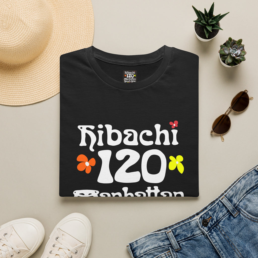 Hibachi 120 Manhattan Beach Blvd Restaurant #OldSchool T-Shirt — Retro Floral Surf Tee "Gone But Not Forgotten"