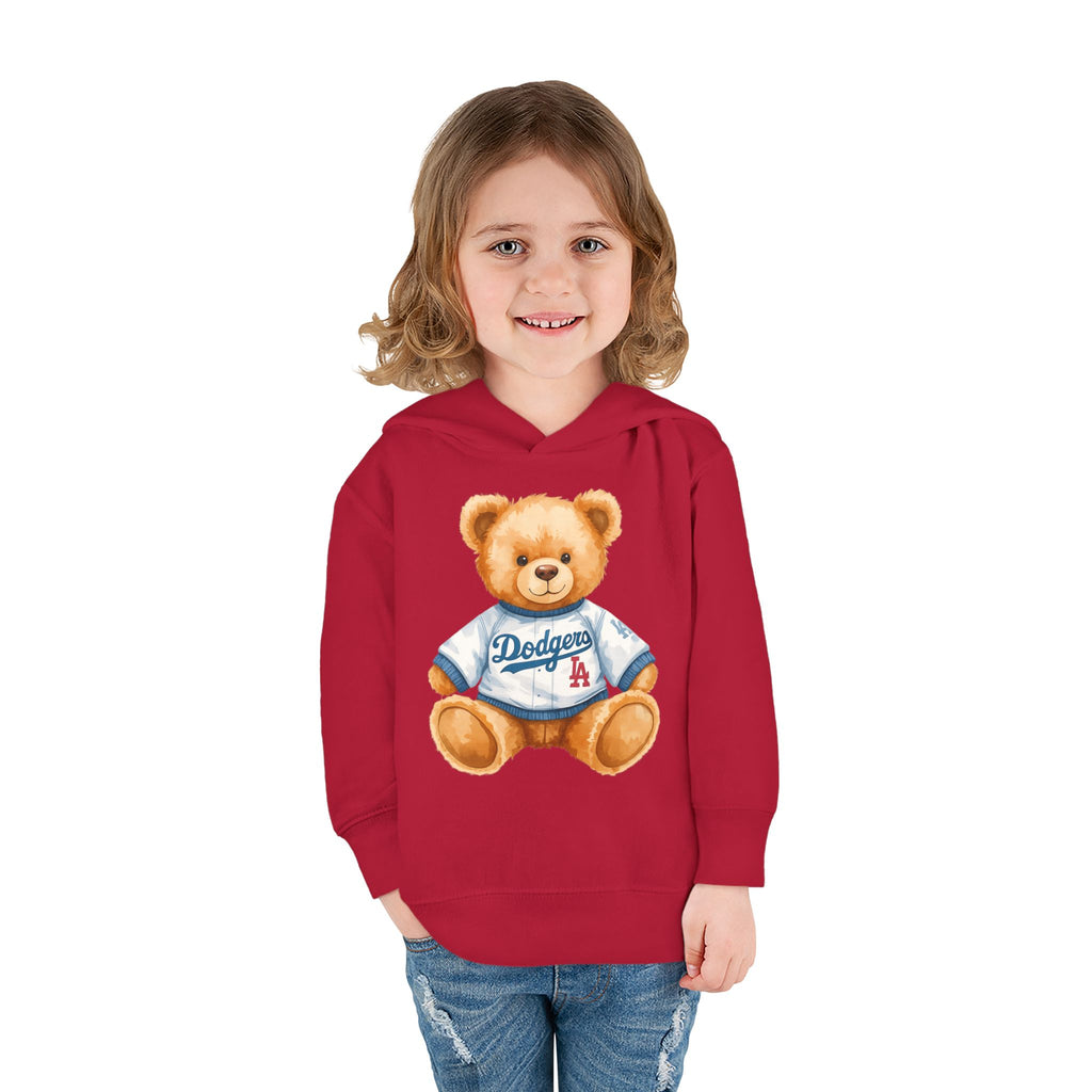 Teddy Bear in Jersey Hoodie | Toddler Pullover Fleece