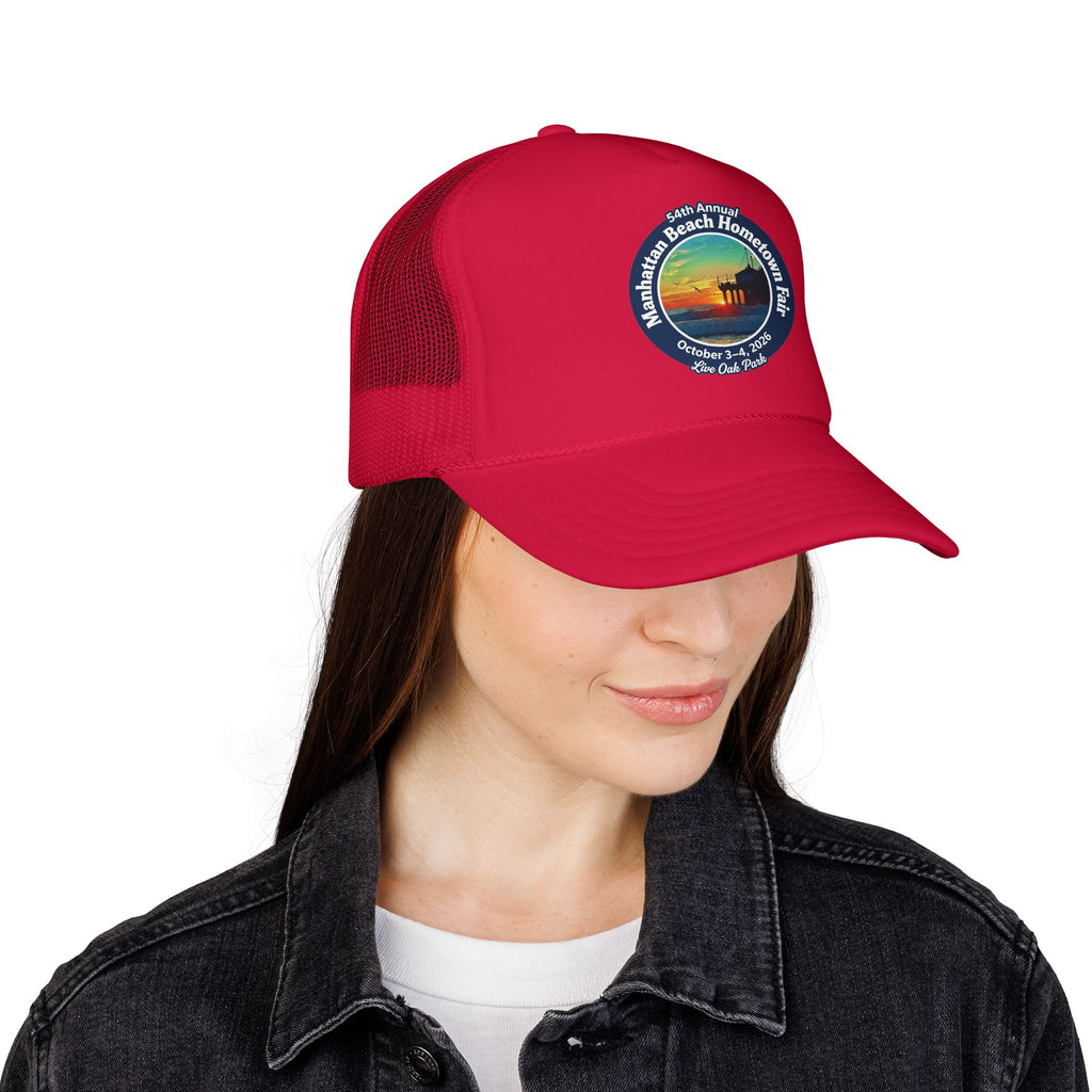 Trucker Hat — Manhattan Beach Hometown Fair Sunset Logo