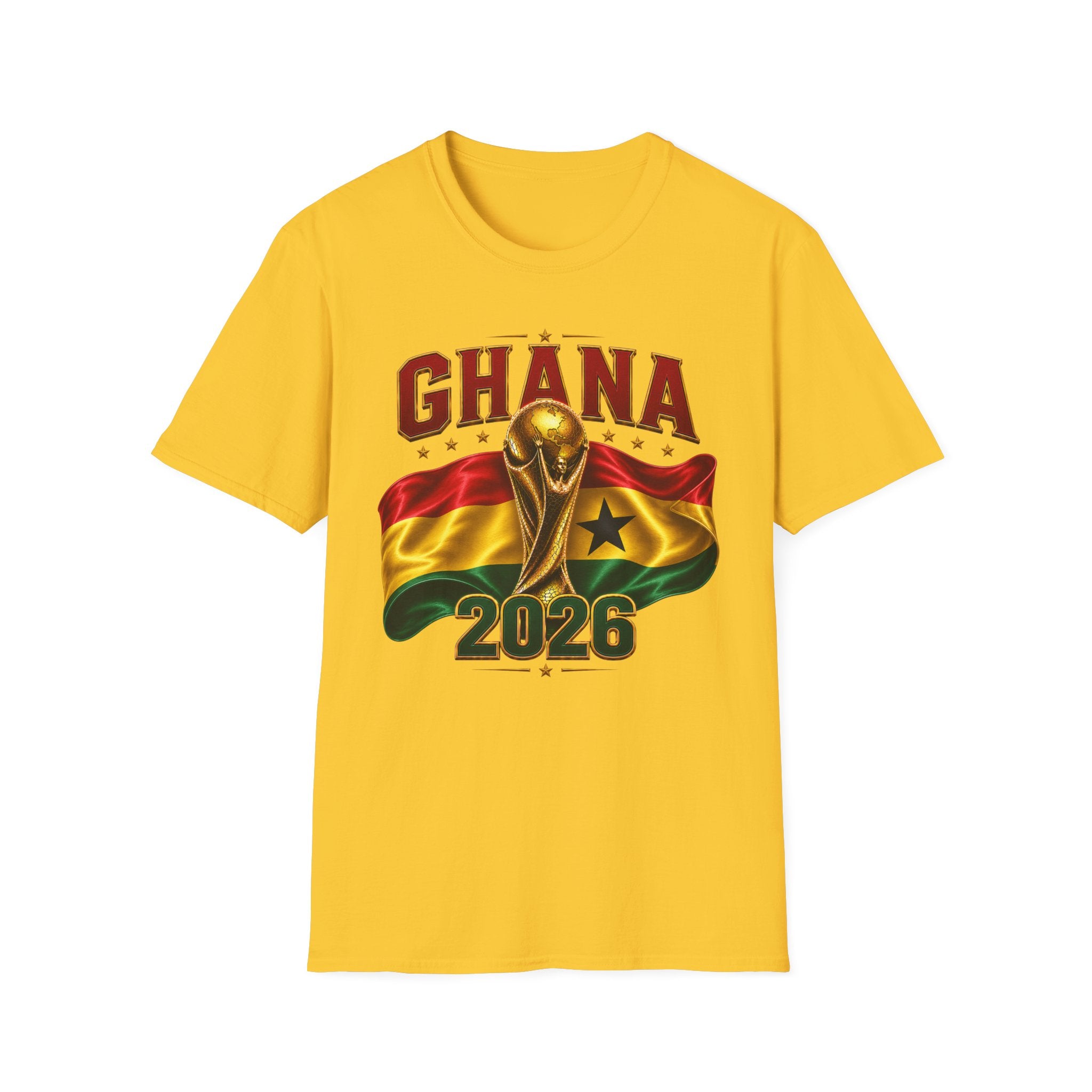 Ghana 2026 World Cup T-Shirt — Flag & Trophy Football Fan Tee