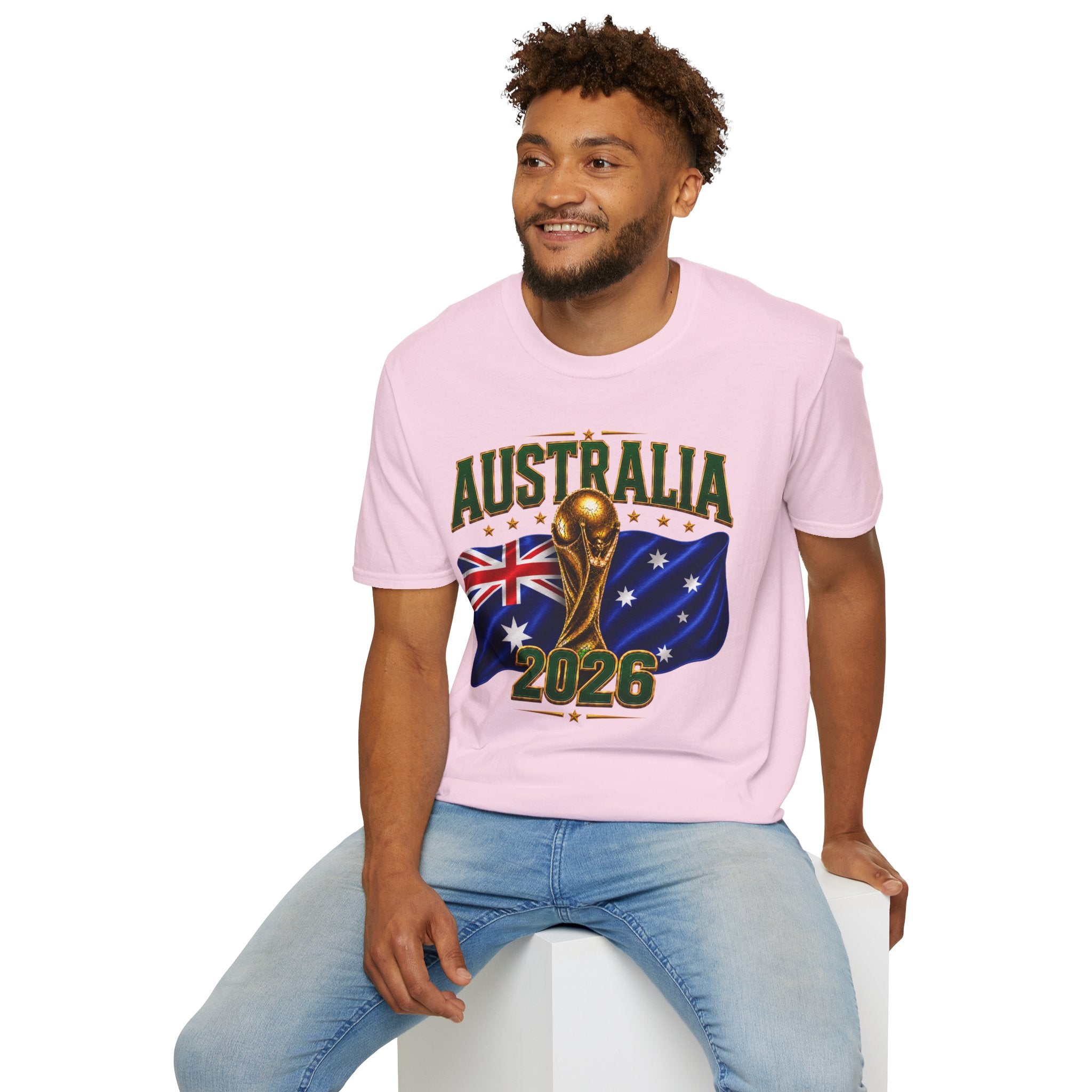 Australia 2026 Soccer World Cup T-Shirt — Aussie Flag & Trophy Design