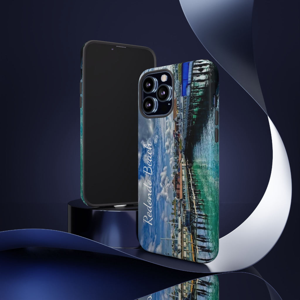 Phone Cases, Redondo Beach California King Harbor Design, Protective Covers, iPhone Accessories, Samsung Accessories, Gift for Travelers