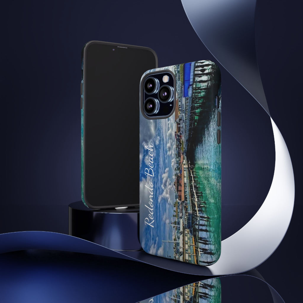 Phone Cases, Redondo Beach California King Harbor Design, Protective Covers, iPhone Accessories, Samsung Accessories, Gift for Travelers