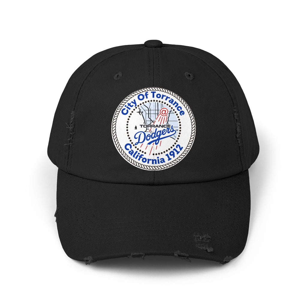 Distressed Baseball Cap with Torrance Dodgers Patch