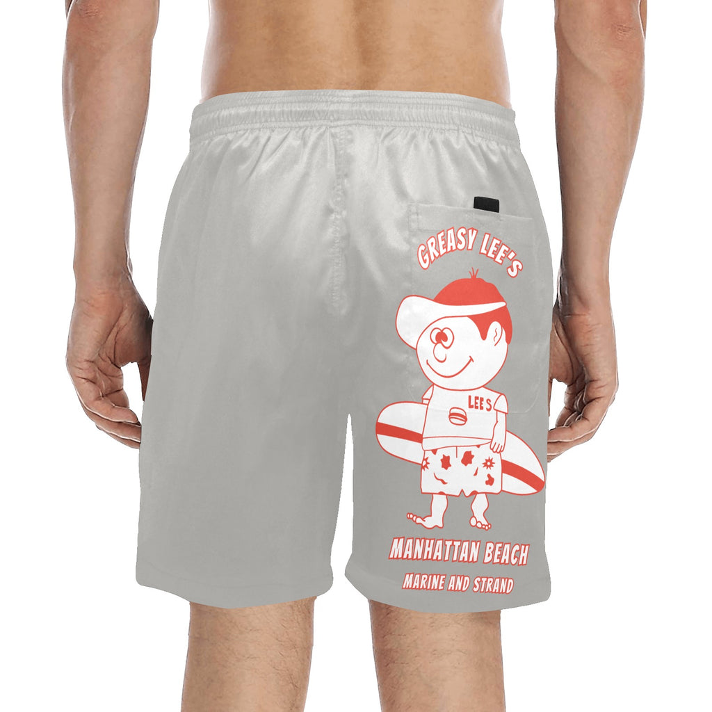 Greasy Lee's Marine and Strand Manhattan Beach IYKYK Men's Mid-Length Beach Shorts