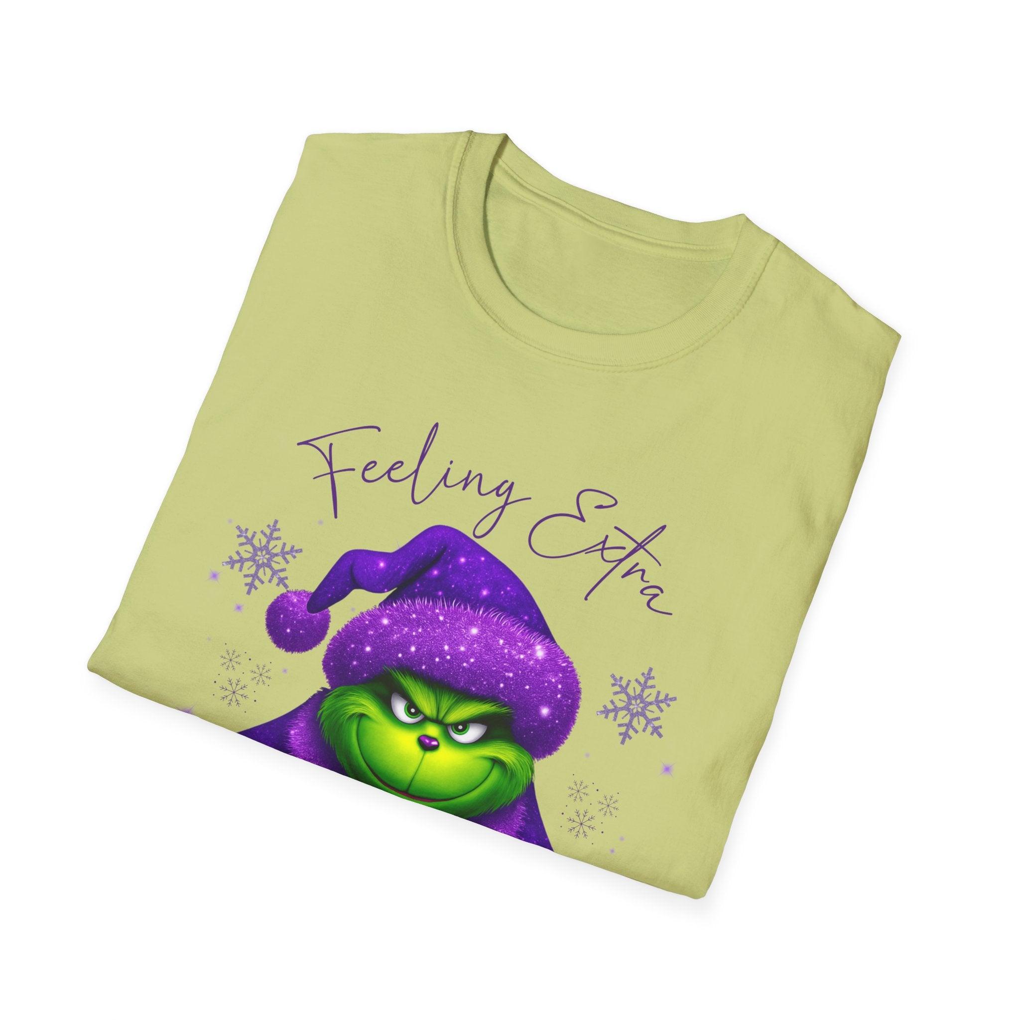 Feeling Extra Grinchy T-Shirt | Grinch Face Holiday Tee
