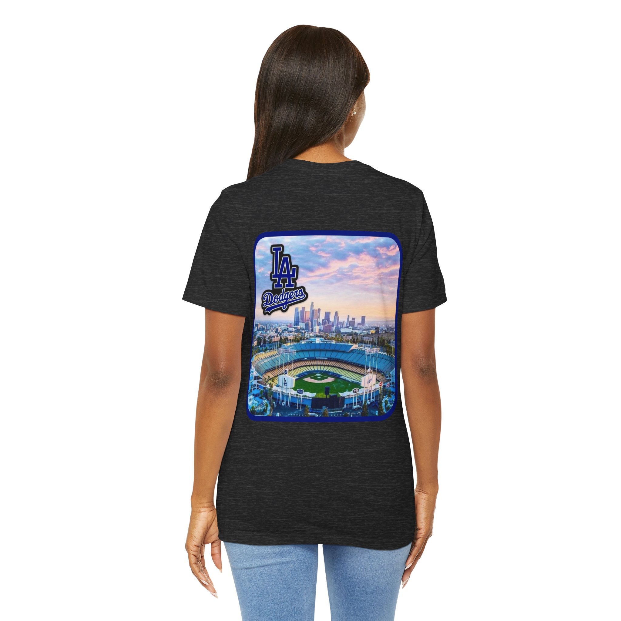 Los Angeles (Front and Back Printing) Mens Womans Jersey Short Sleeve Tee