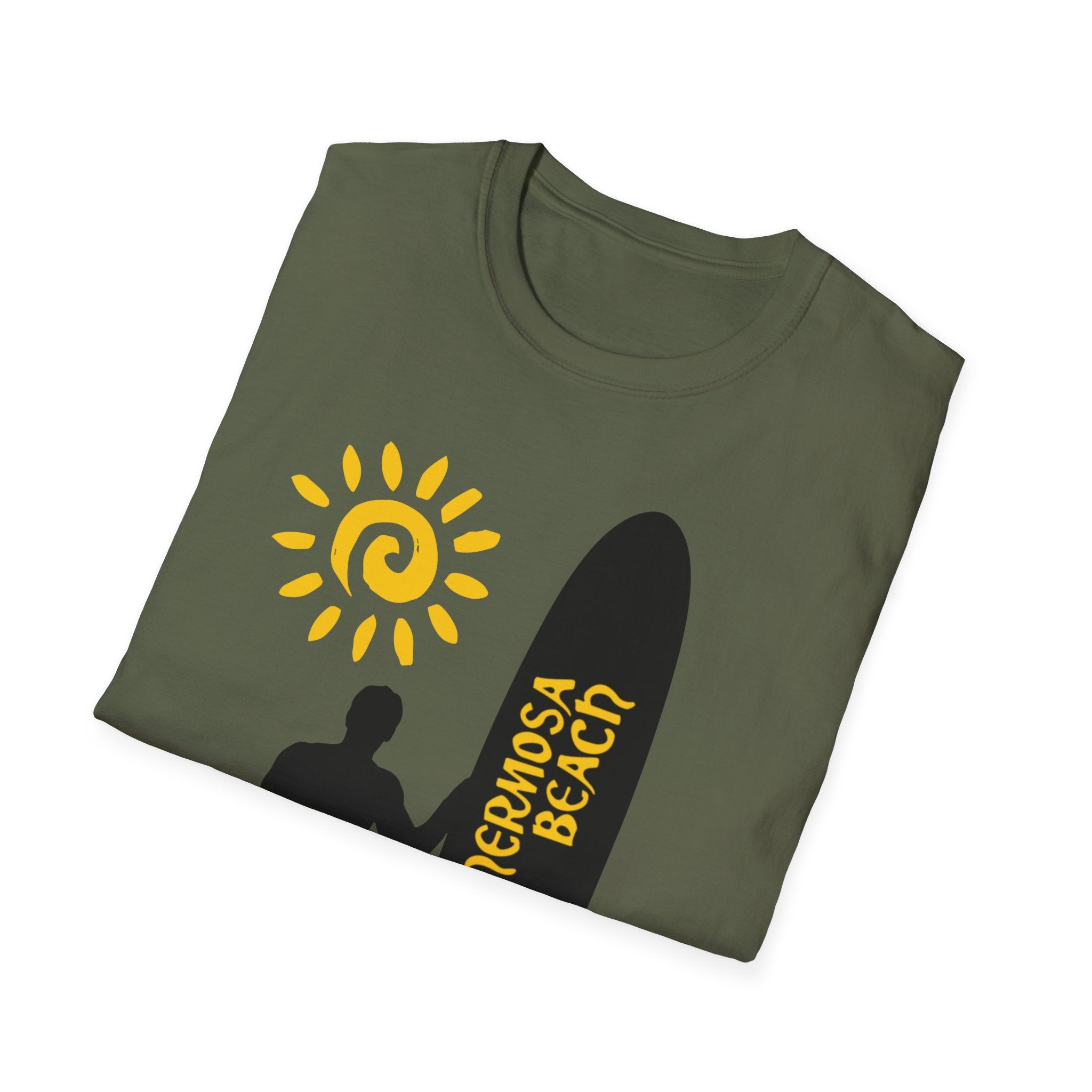 Hermosa Beach Long Board Unisex Softstyle T-Shirt