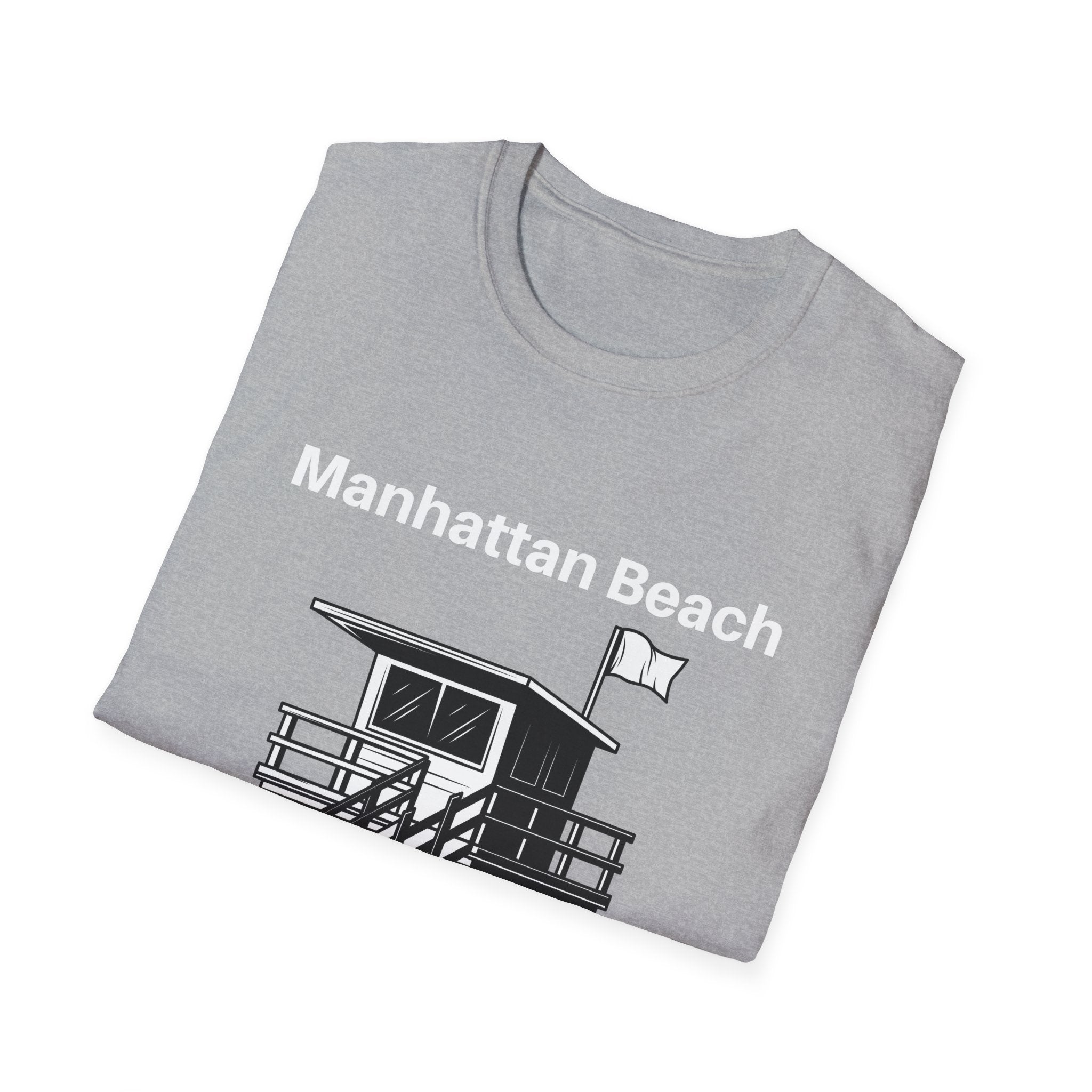 Manhattan Beach Lifeguard Station Men's and Woman's Softstyle T-Shirt