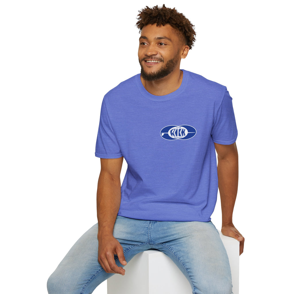 Rick Surfboards Unisex Softstyle T-Shirt Old School Hermosa Beach