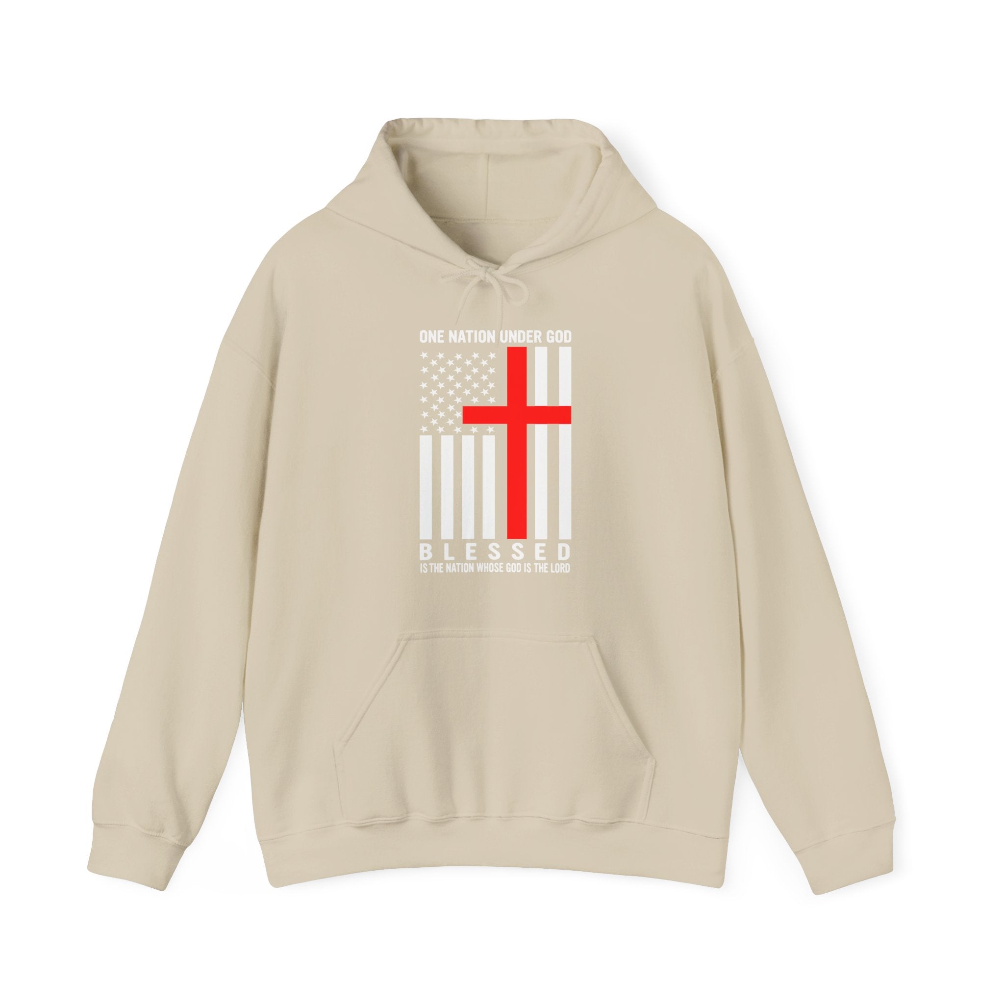 One Nation Under GOD - Printed Both Sides Unisex Heavy Blend Hooded Sweatshirt