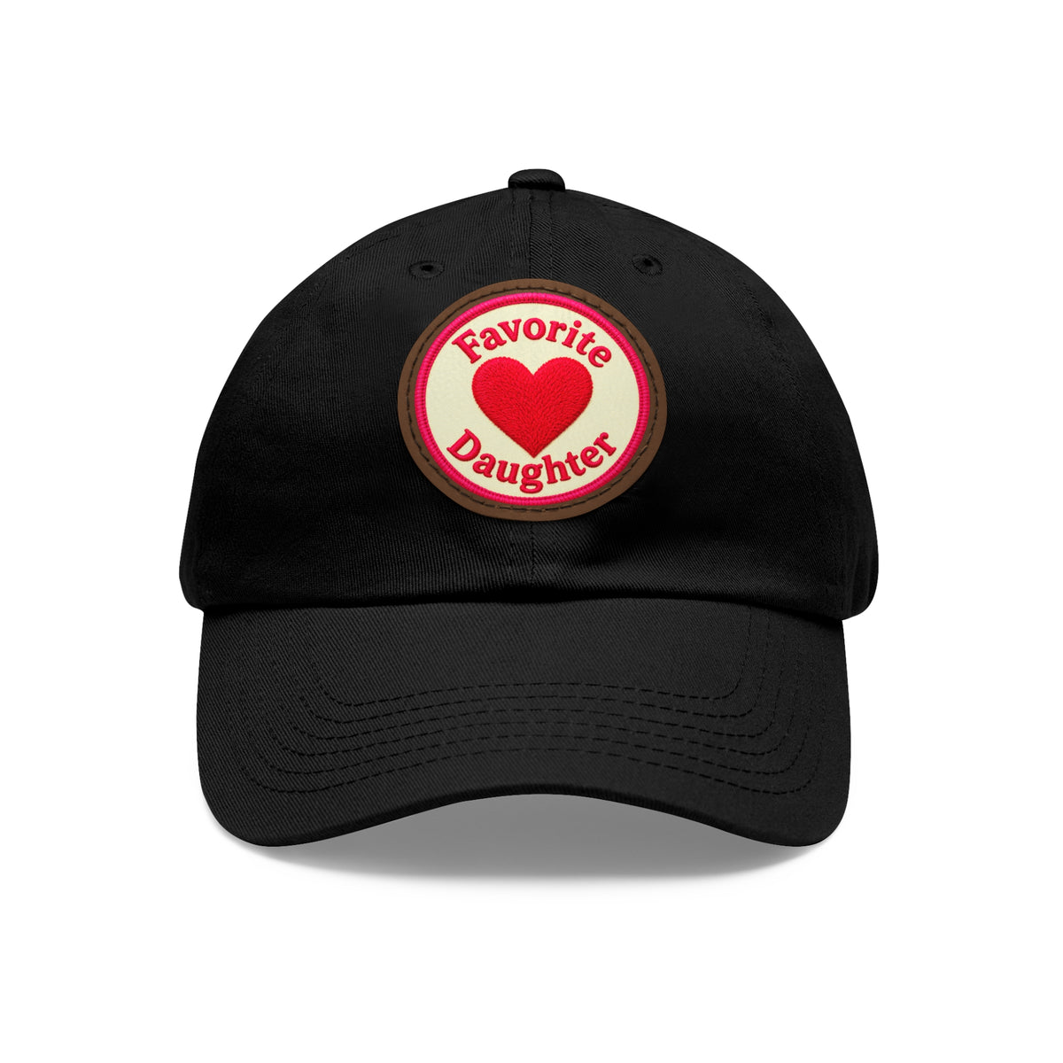 Mom and Daughter Hat — "Favorite Daughter" Leather Patch Cap