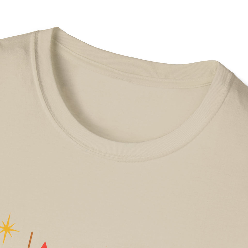 Retro Mid-Century Cats T-Shirt | Colorful Stylized Cat Illustration