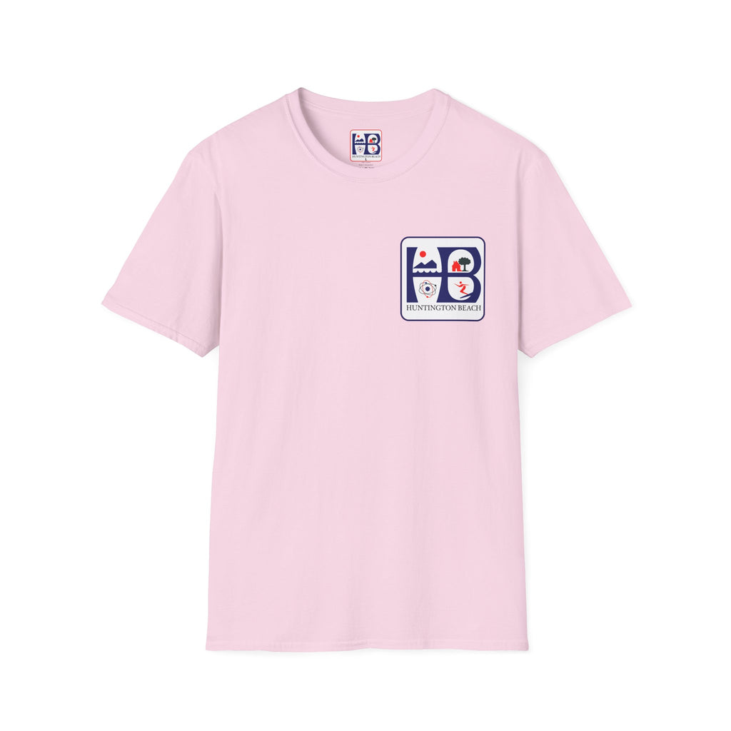 Huntington Beach Retro Logo T-Shirt — HB Surf & Sunset Tee (printed 3 side)