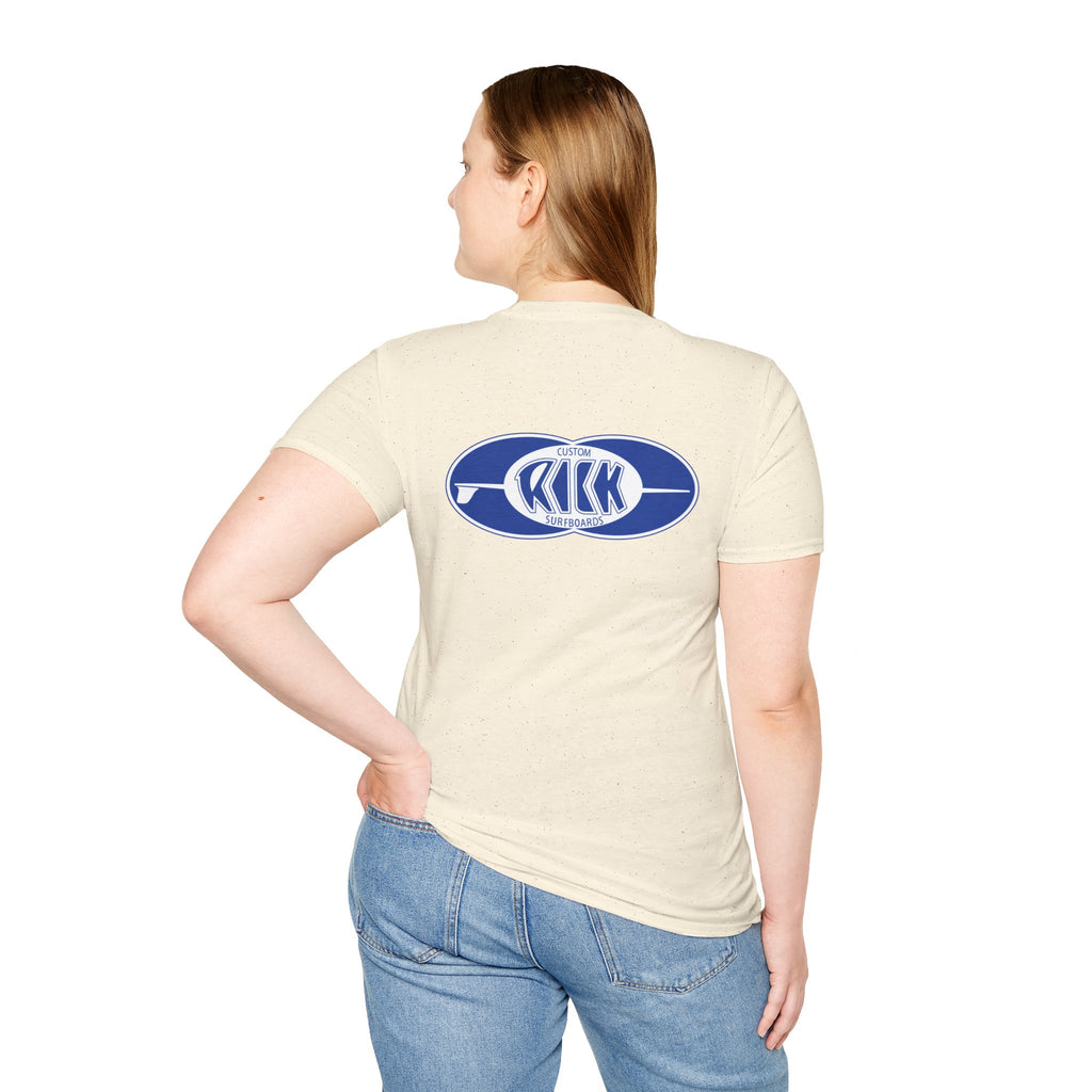 Rick Surfboards Unisex Softstyle T-Shirt Old School Hermosa Beach