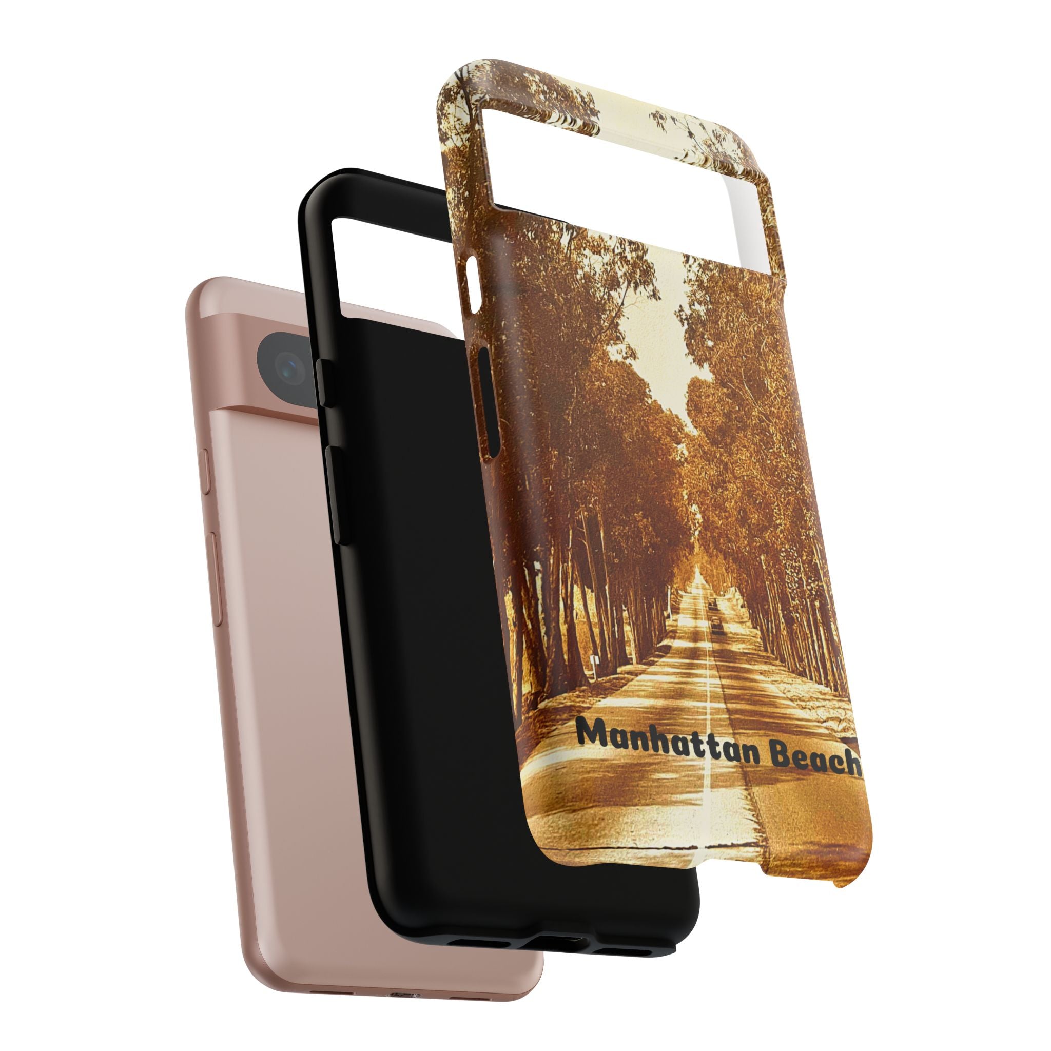 Phone Cases Manhattan Beach Rosecrans Ave Early 60's Tough Cases 90266 California, iPhone Samsung Google Pixel Protective Cover, Vintage