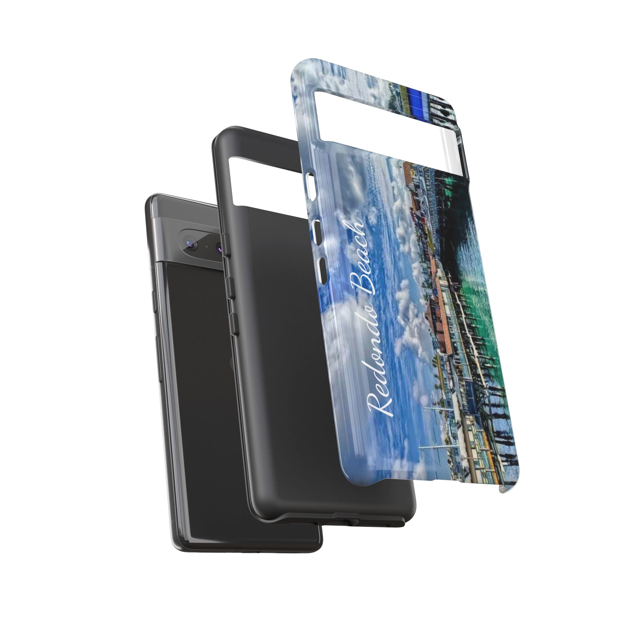 Phone Cases, Redondo Beach California King Harbor Design, Protective Covers, iPhone Accessories, Samsung Accessories, Gift for Travelers