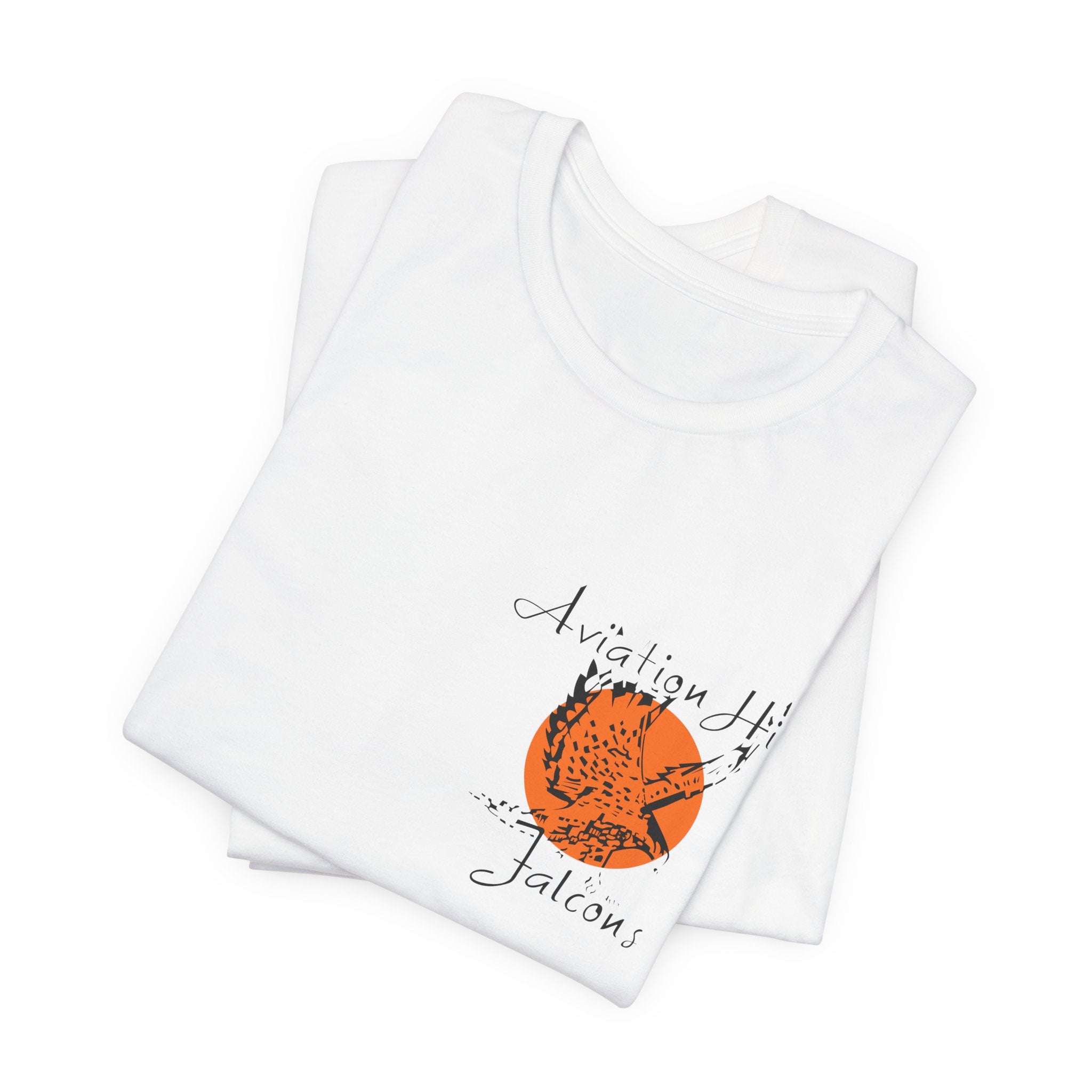 Aviation High School Signage Logo - Many Colors - Unisex Jersey Short Sleeve Tee