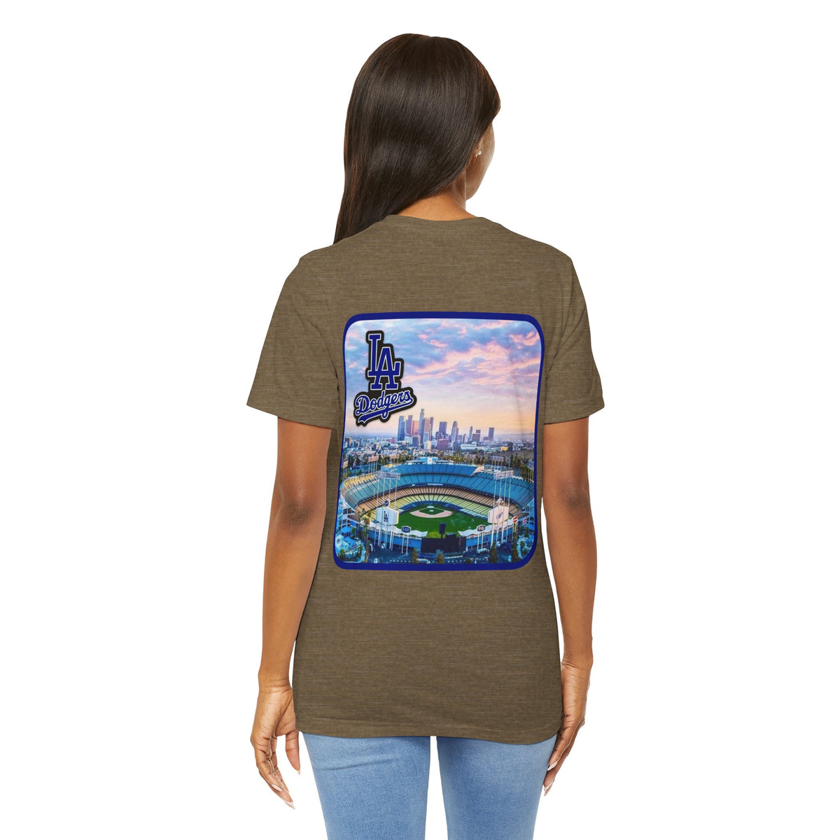 Los Angeles (Front and Back Printing) Mens Womans Jersey Short Sleeve Tee