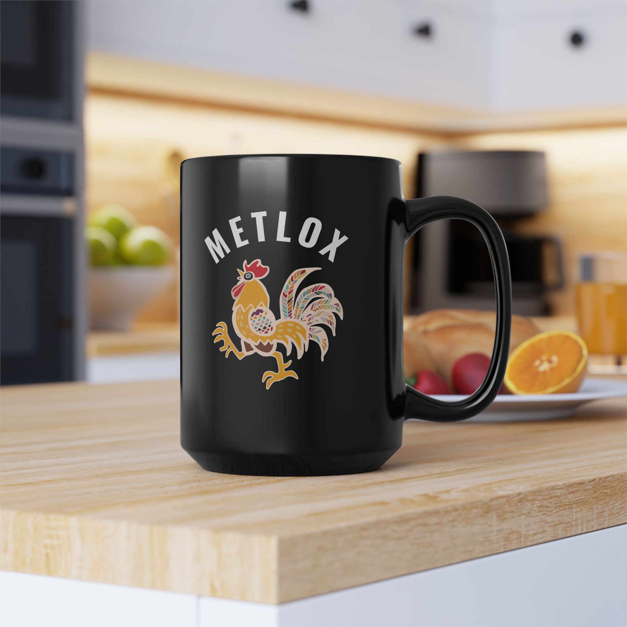 Metlox Pottery Manhattan Beach 1927 - 1989 11oz / 15oz Black Mug
