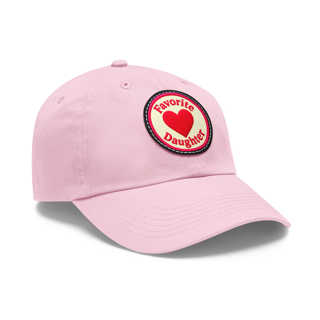 Mom and Daughter Hat — "Favorite Daughter" Leather Patch Cap
